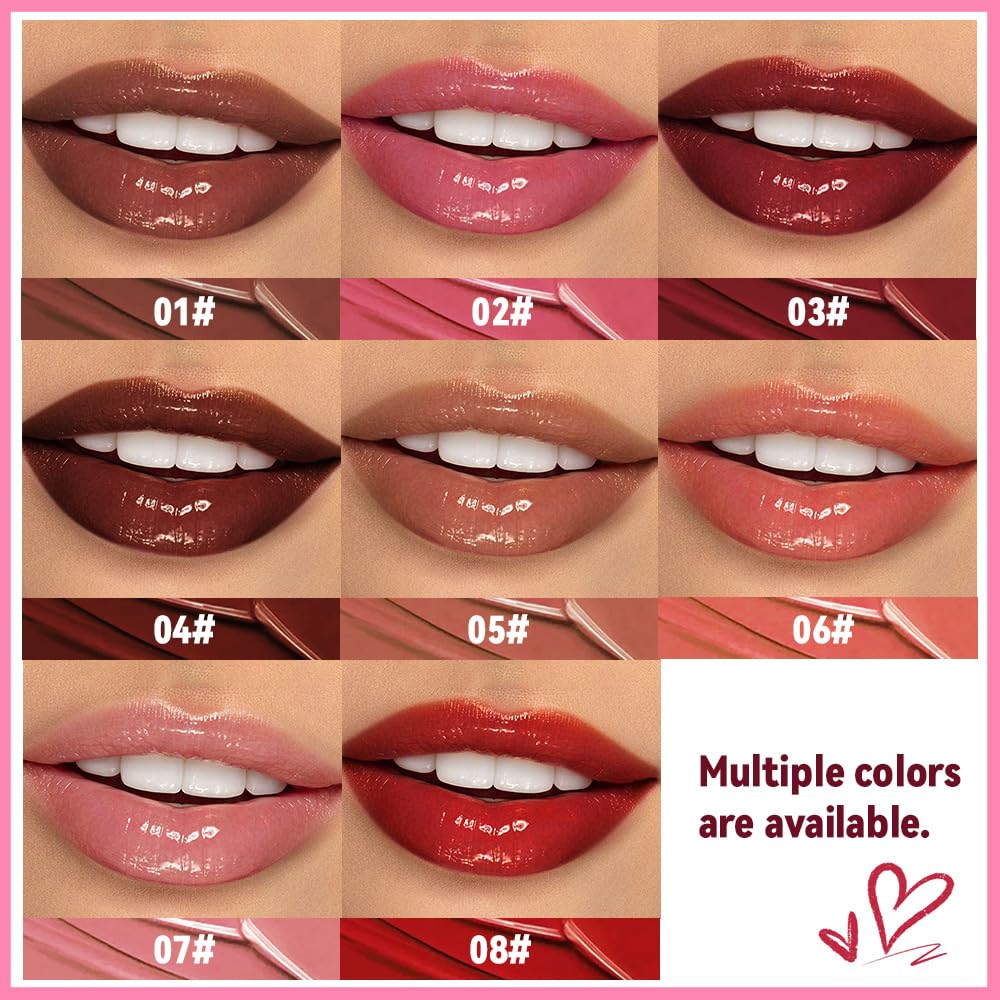 HHLTOH 1Pc Pale Pink Butter Lipstick Tinted Lip Balm, Shine Moisturizing Plumper Lipstick for Women, Natural Nourishing Hydrating Lip Gloss Stain for Dry Lips, Lightweight Lip Liner Care Vegan Makeup