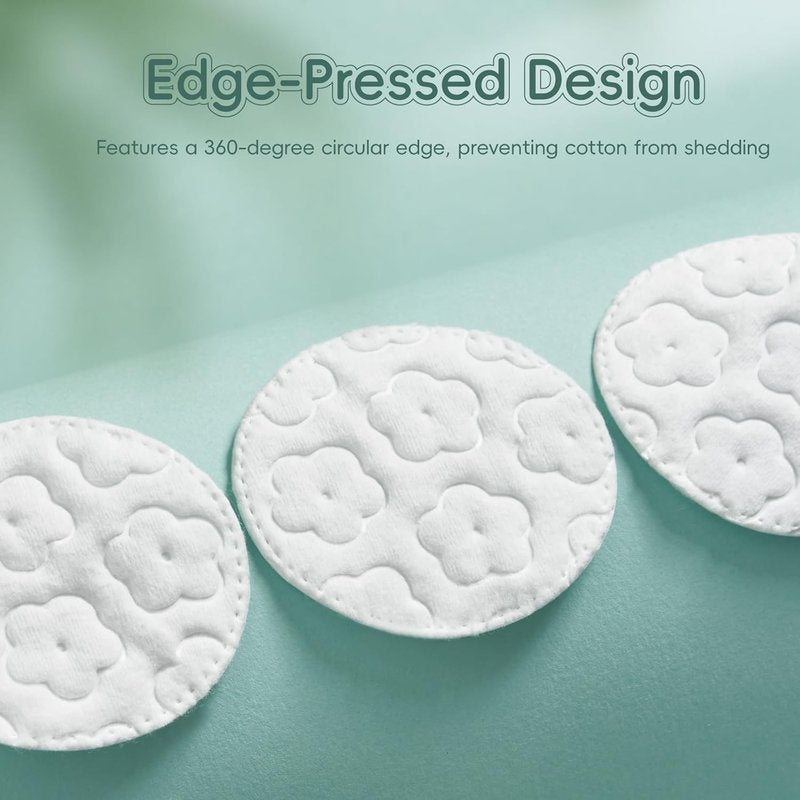 Premium Cotton Rounds - Lint-Free Makeup Remover Pads | Soft, Hypoallergenic, 100% Pure Cotton - 100 Count (Pack of 3)