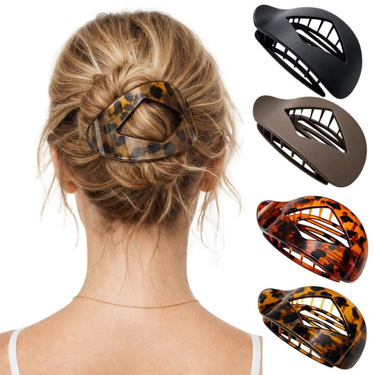 4-Pack Duckbill Hair Clips for Women,Flat Claw Design,Solid Color,Casual Elegant for Thick or Thin Hair,Suitable for All Hair Lengths