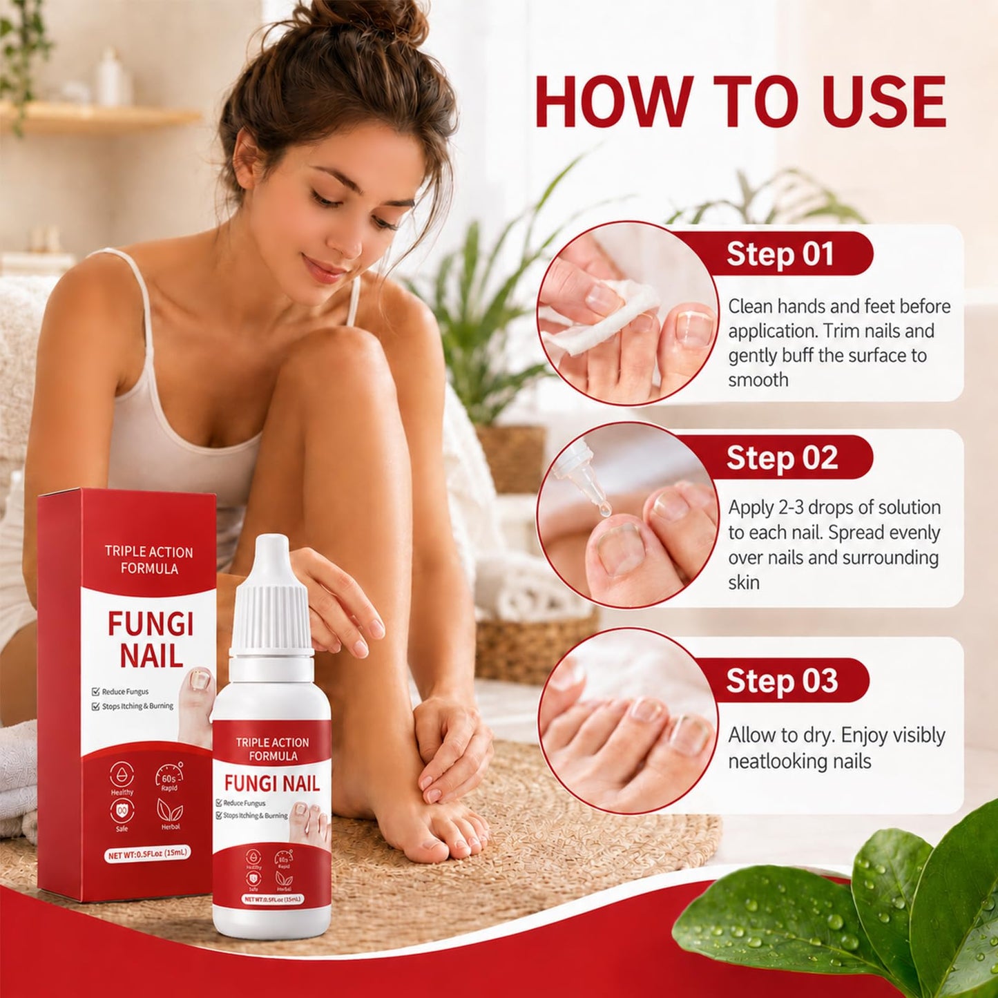 2PCS Toenail Care, Gentle Formula, Effectively Improves Nails for a More Beautiful Appearance for Men and Women