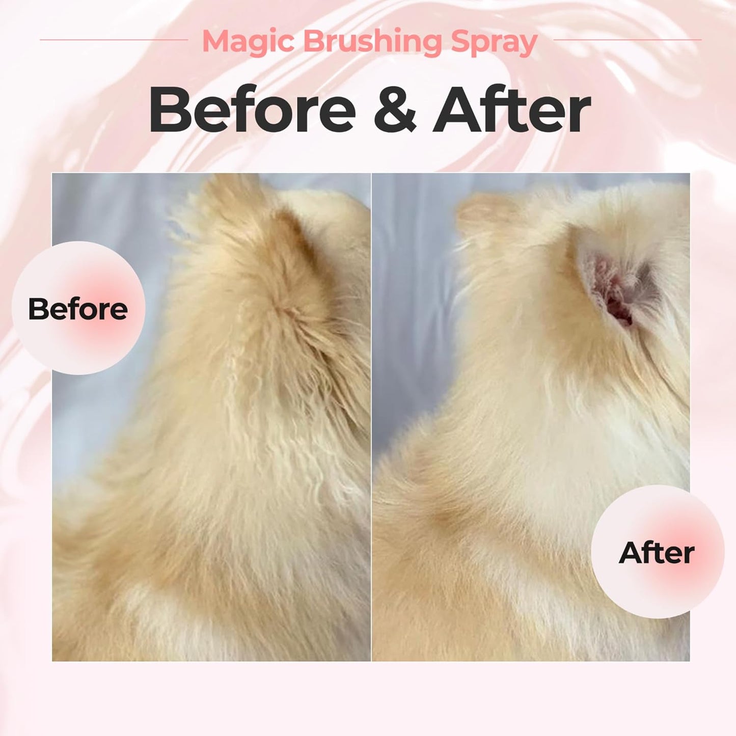 Magic Brushing Spray for Dogs - Fur Detangler & Conditioner | Hypoallergenic Deodorizer, 5.8fl oz (170ml)