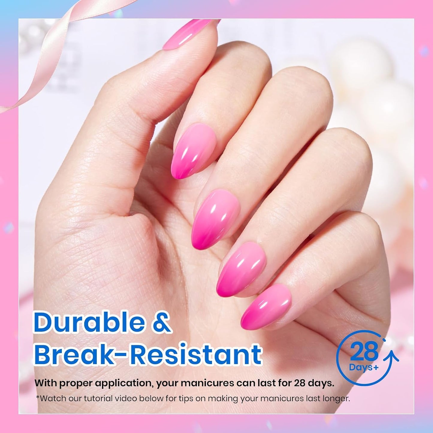 Beetles Gel Nail Tips - 576 Pcs Short Almond Acrylic False Nails | 12 Sizes, Easy DIY Press-On Extensions