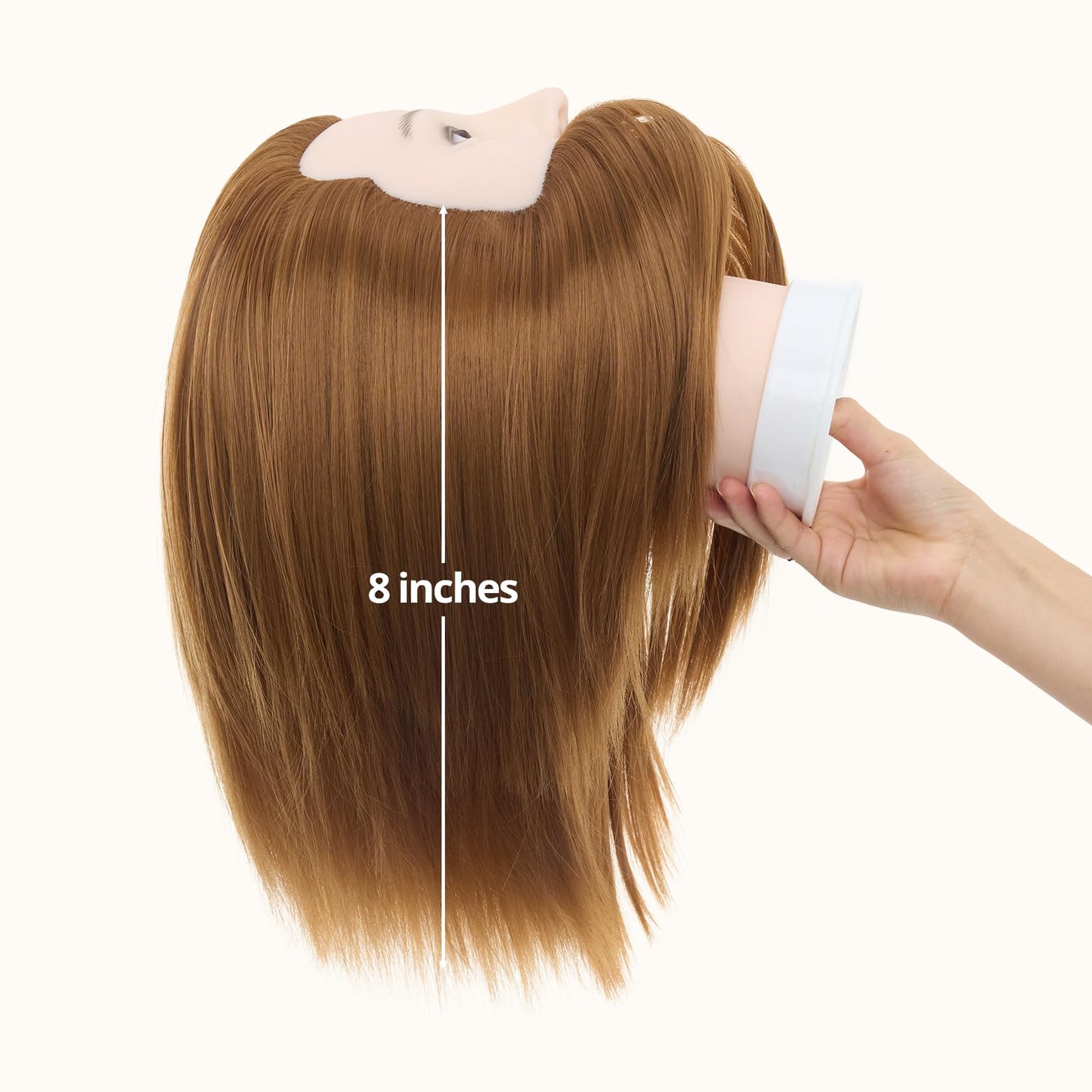 Male Mannequin Head with Hair,10" Barber Mannequin Head,Cosmetology Hairdresser Training Doll Manikin Head for Hair Styling and Practice -19