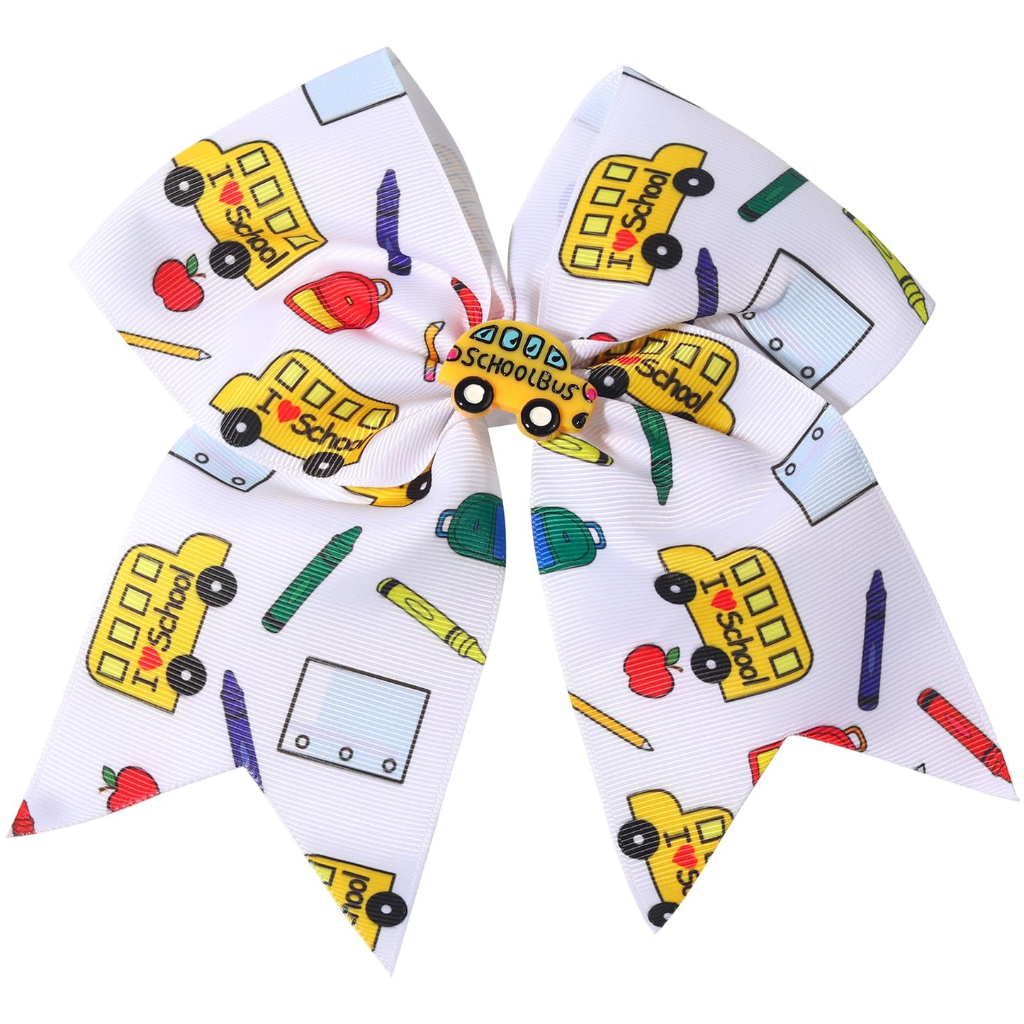 Back to School Bow Hair Clips