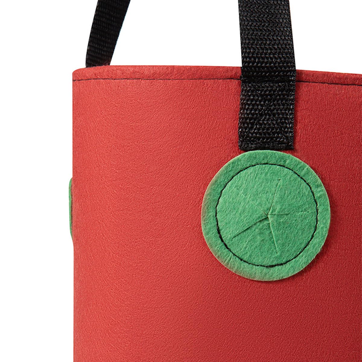 Garden Hanging Tomato Strawberry Planting Grow Bag, 3 Pcs Upside Down Vegetable Planter with 12 Grow Holes and Handle, Grow Hanger Bag for Vegetable Fruit Garden