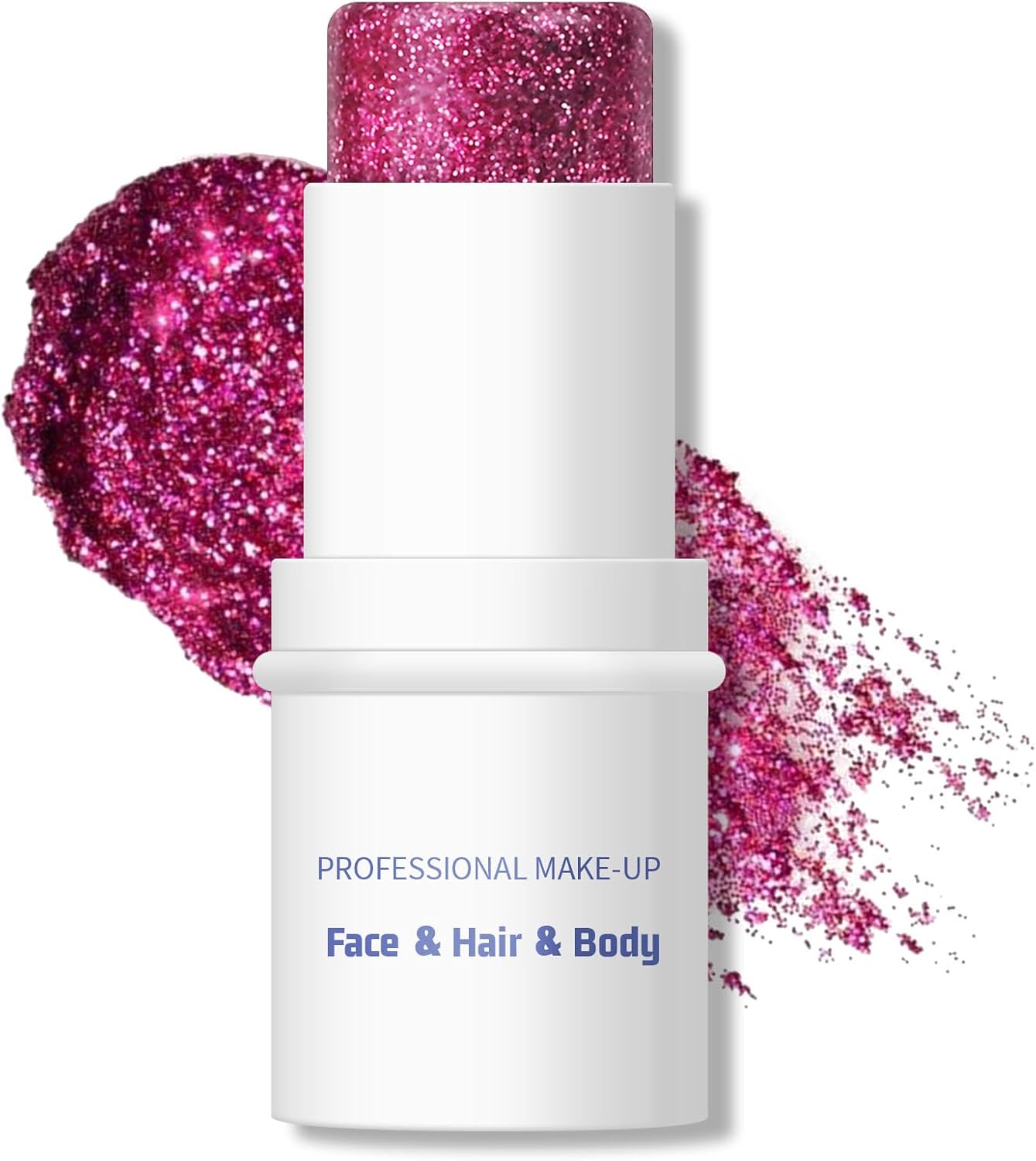 Body Glitter Stick - Chunky Holographic Glitter Gel for Face, Body & Hair | Waterproof Multiuse Makeup - Red