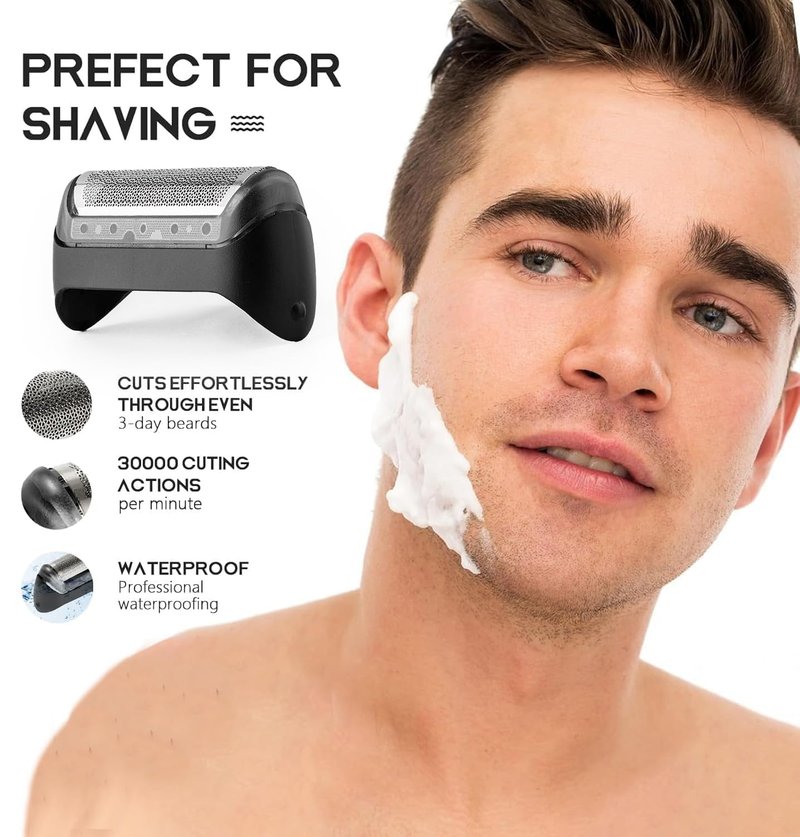 10B Series 1 Replacement Foil & Cutter Compatible with Braun Series 1 Replacement Head for Braun Series 1000/2000 Electric Razors for Shaver 180 190 1735 1775 5728 5729 170S