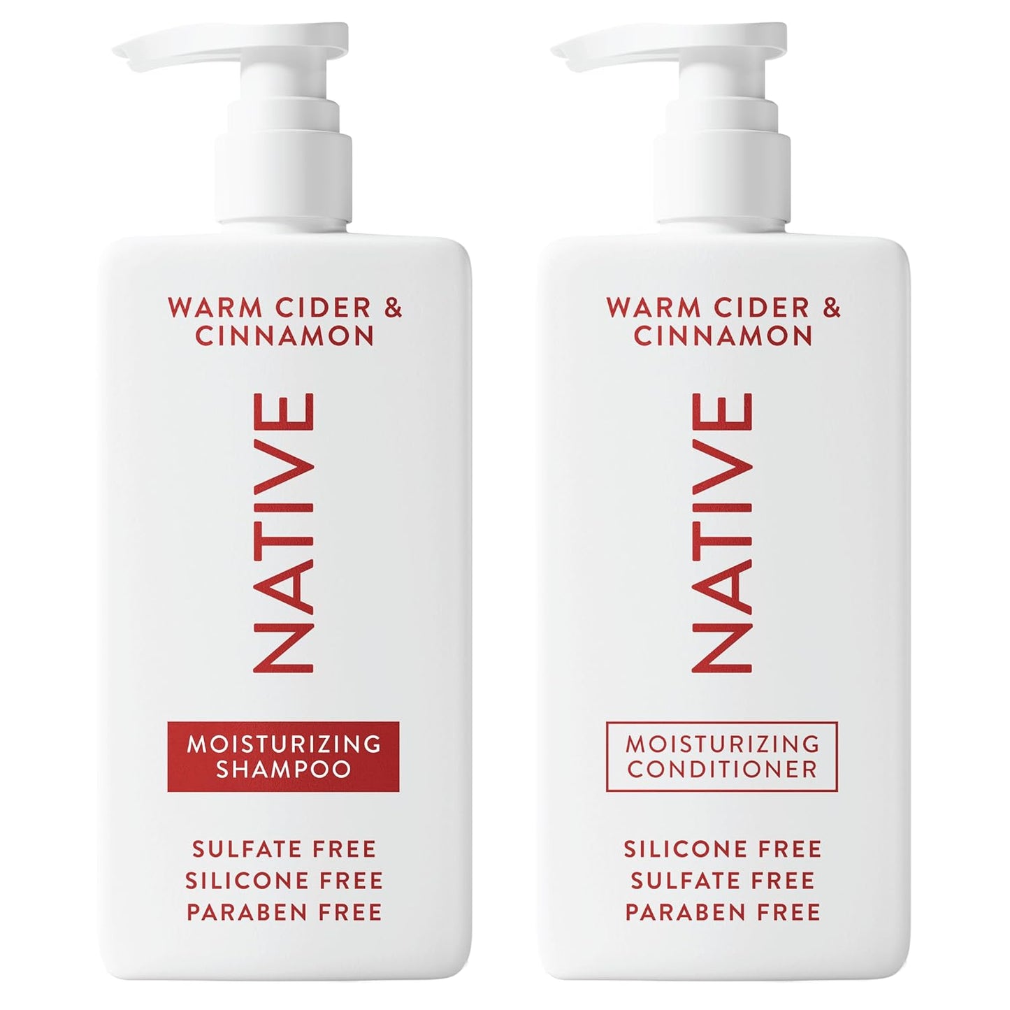 Native Shampoo & Conditioner Set - Naturally Derived, Sulfate & Dye Free | Almond & Shea Butter, 16.5 fl oz Each (2-Pack)