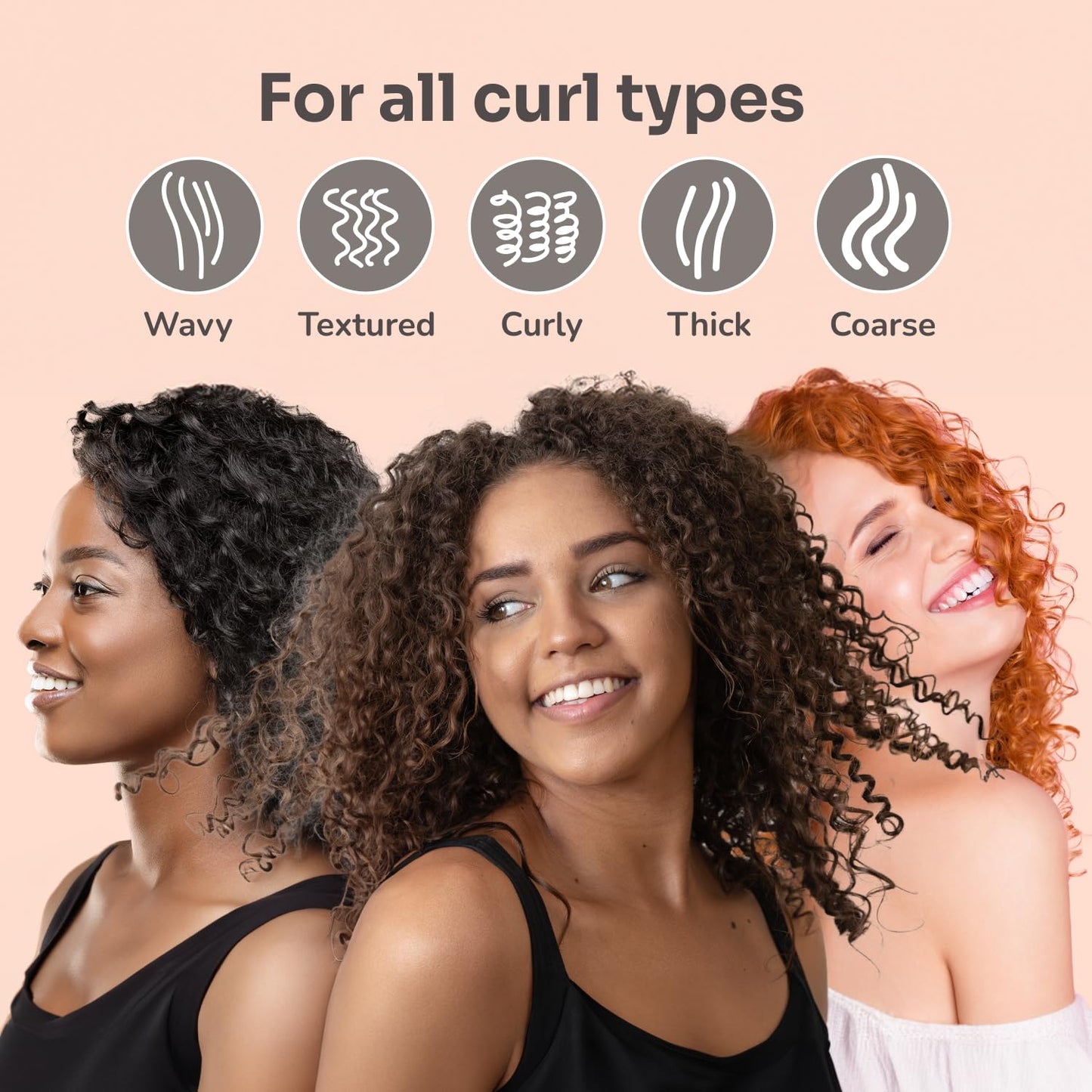 Wet Brush Go Green Curl Detangler Hair Brush - Pale Pink IntelliFlex Bristles for Easy Tangle Removal | Ideal for Curly Hair