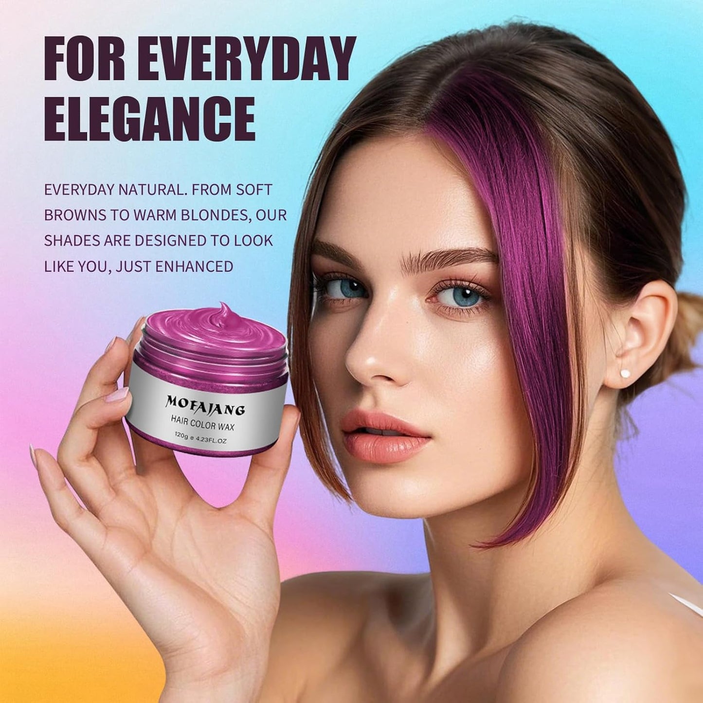 Temporary Pink Hair Color Wax - Washable Dye for Kids & Adults | 4.23 Oz, Perfect for Parties & Cosplay