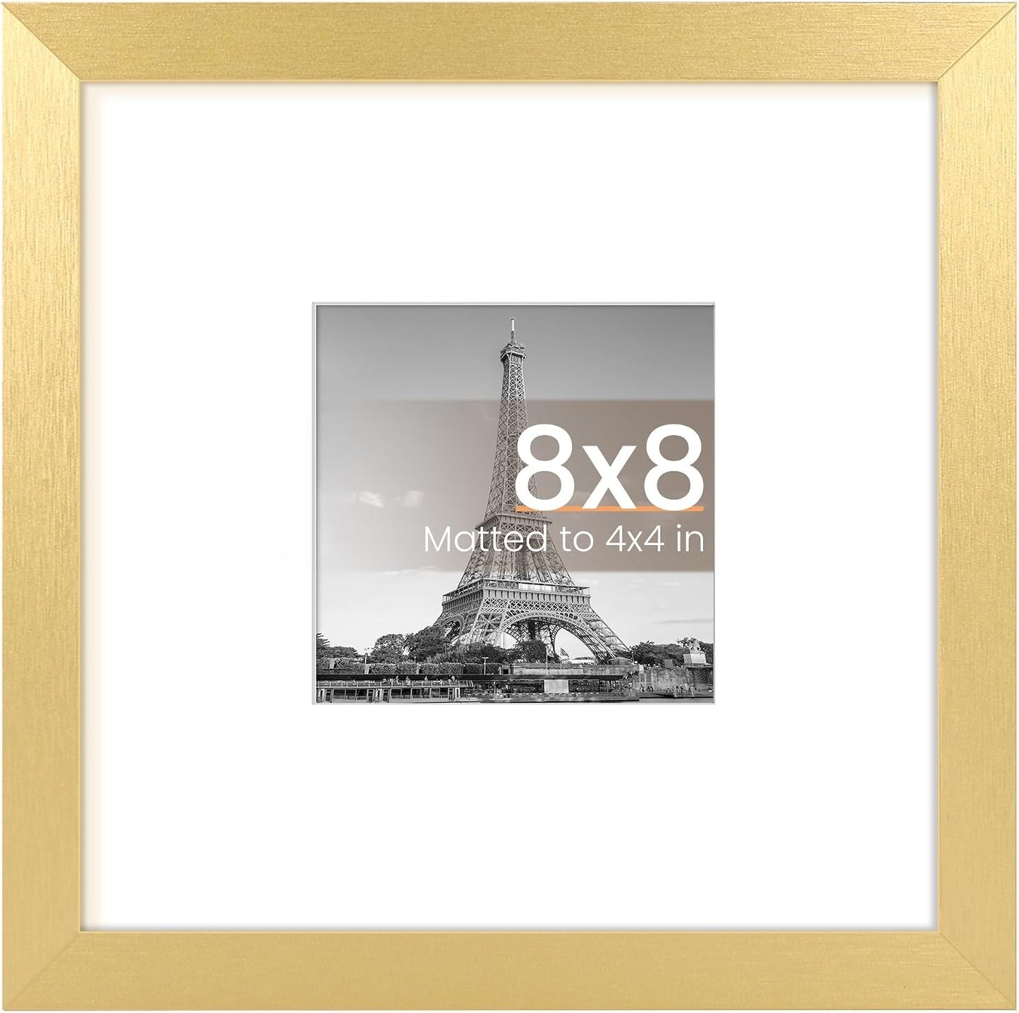 Upsimples 11x14 Picture Frame - Display 8x10 Photos with Mat or 11x14 Without Mat | Black Wall Hanging Frame