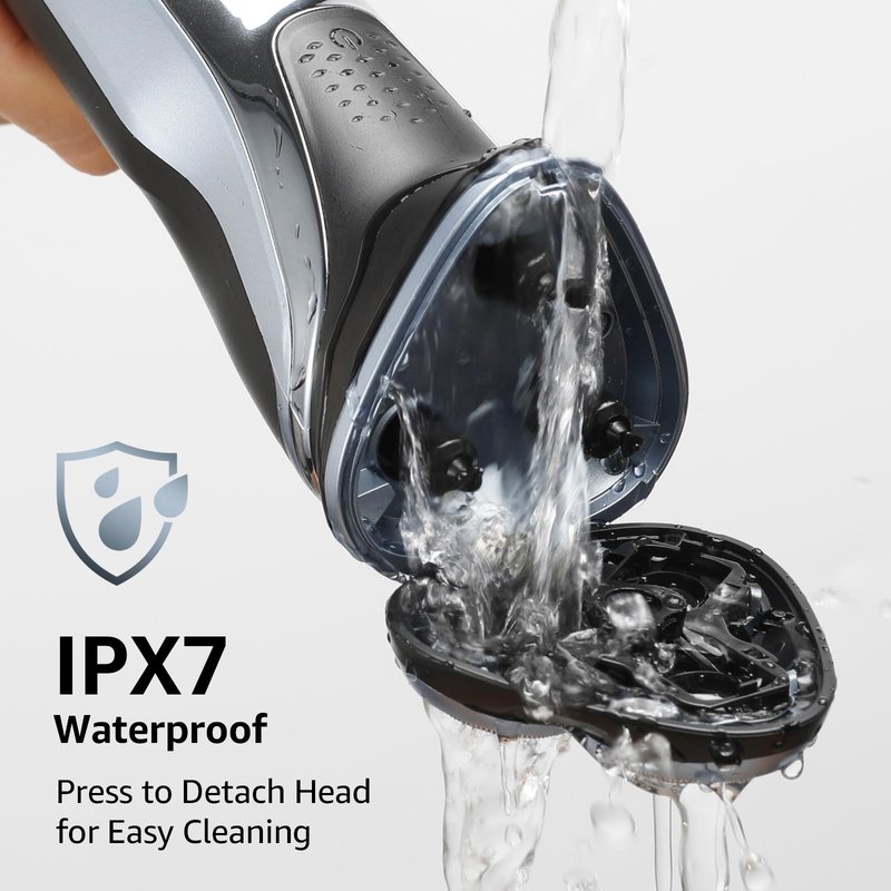 GDKLXL Rechargeable Electric Razor for Men: IPX7 Waterproof Shaver - 1.5H Fast Charge, 4D Flex Precision Blades with Pop-Up Trimmer - Gentle on Sensitive Skin, Travel-Friendly
