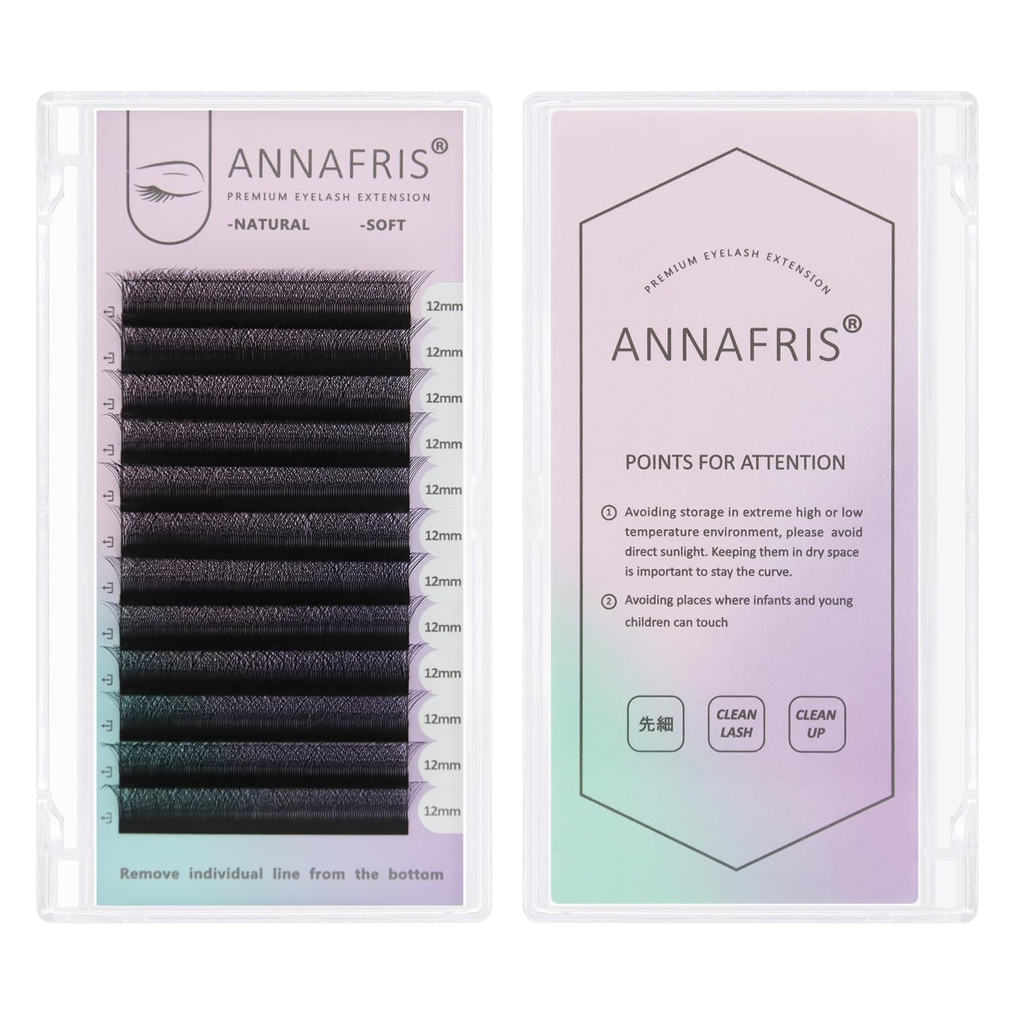 ANNAFRIS 4D Premade Fan W Shape Eyelash Extensions Volume Self Fanning False Lashes Makeup Supplies Professional Use Lash Extension