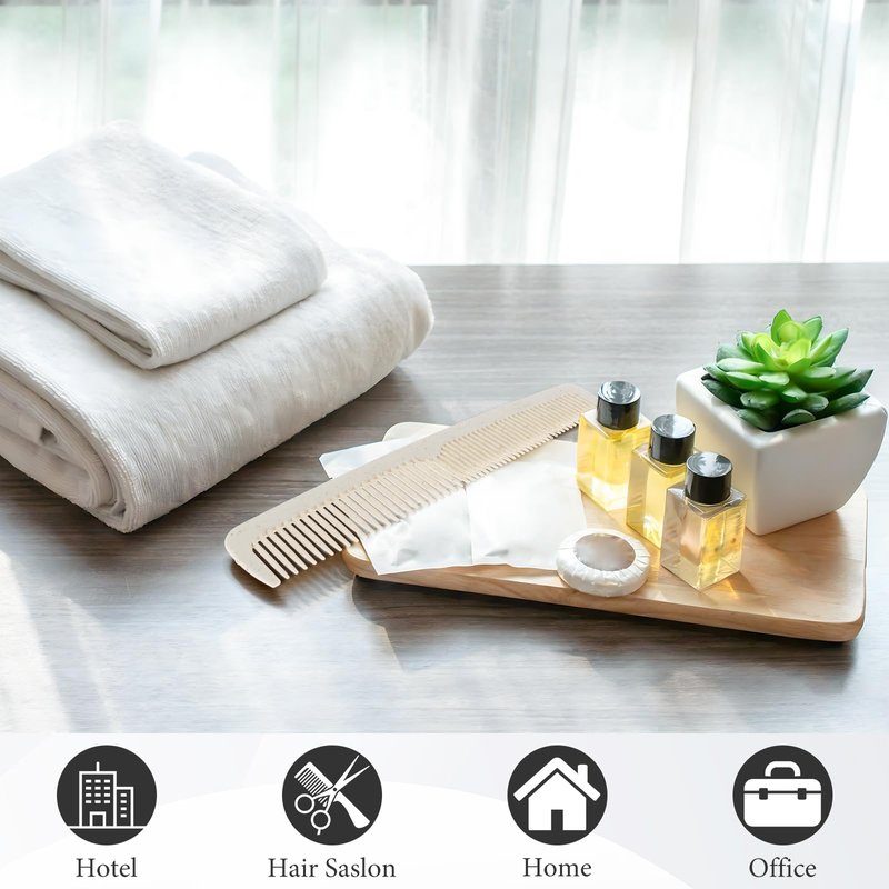 Hair Combs Bulk, 500 Pack Disposable Combs Individually Wrapped, Double Tooth for Beard and Hair, Suitable for Travel, Hotel, Event Gifting and Care Bag