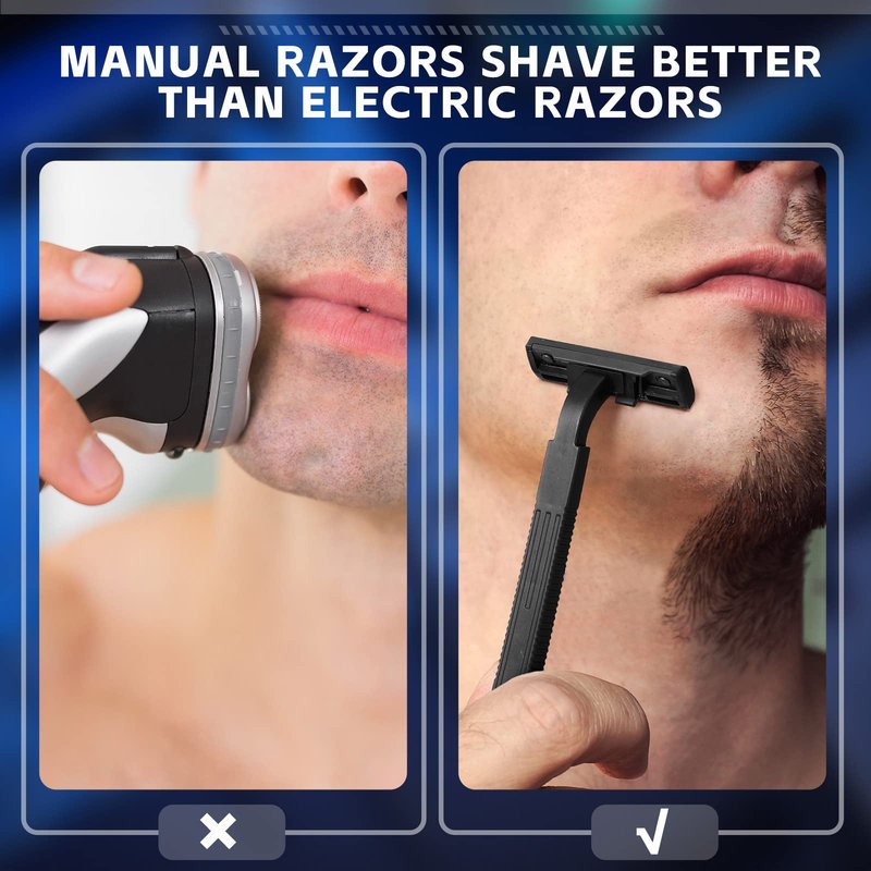 Jutom 100 Pcs Disposable Razors Bulk Twin Blade Shaving Razors with Safety Cap Stainless Steel Portable for Hotel Guest Supply for Shelter Charity Travel Emergency Hygiene Kits Men Women