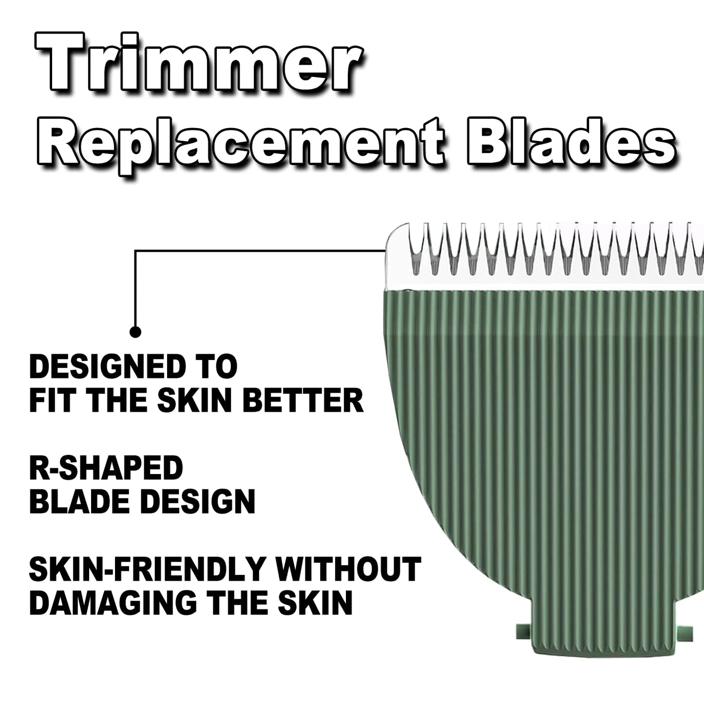 3 Packs Green Replacement Blades for Meridian Trimmer,Compatible with Meridian Body Trimmer Onyx & Sage，Hygienic Ceramic Replacement Blades