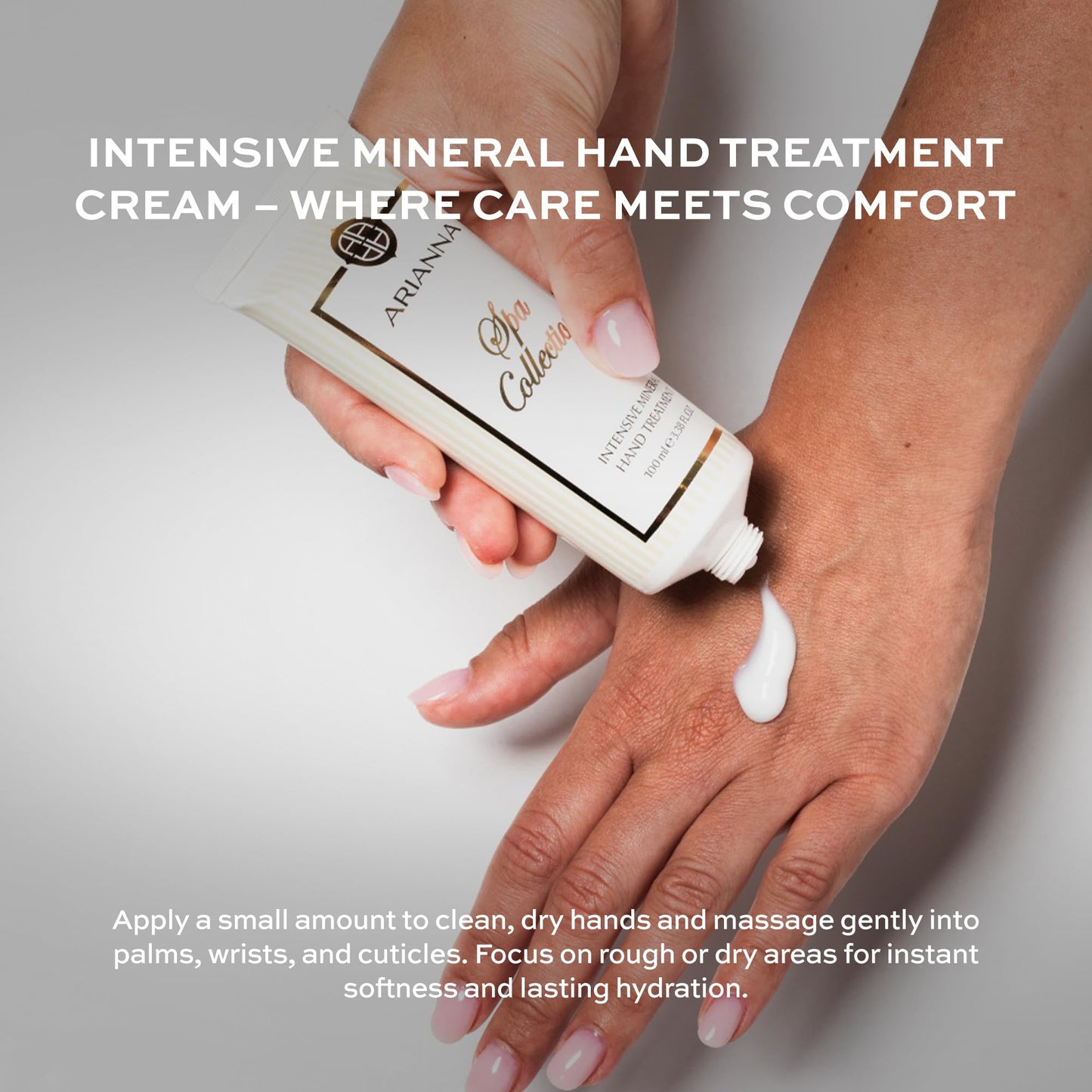 Arianna Skincare Intensive Mineral Hand Treatment Natural Vegan Cream Dead Sea Water Minerals Hand Moisturizer For Smooths Rough Irritated and Dry Skin