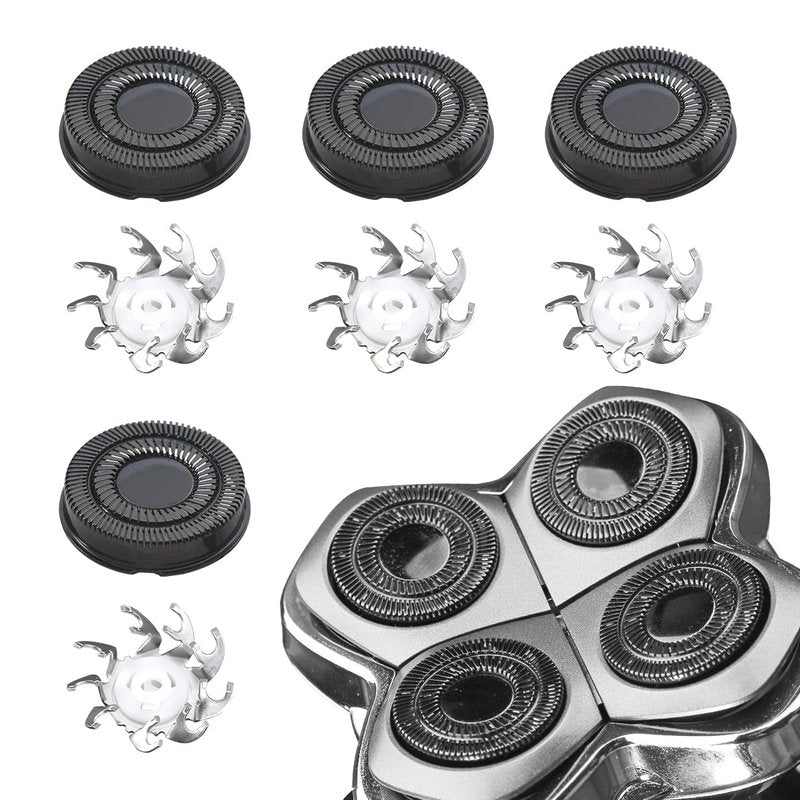 VRMETA 4 PCS Shaver Head Replacement Blades for Skull Pitbull Carver PRO 4 Electric Razor Replacement heads (Black)