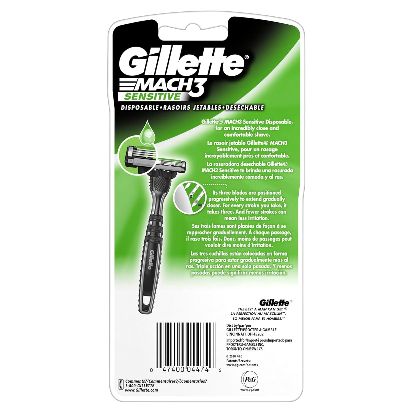 Gillette Disposable Razor - Precision Blades for a Smooth Shave | 5 Count Pack
