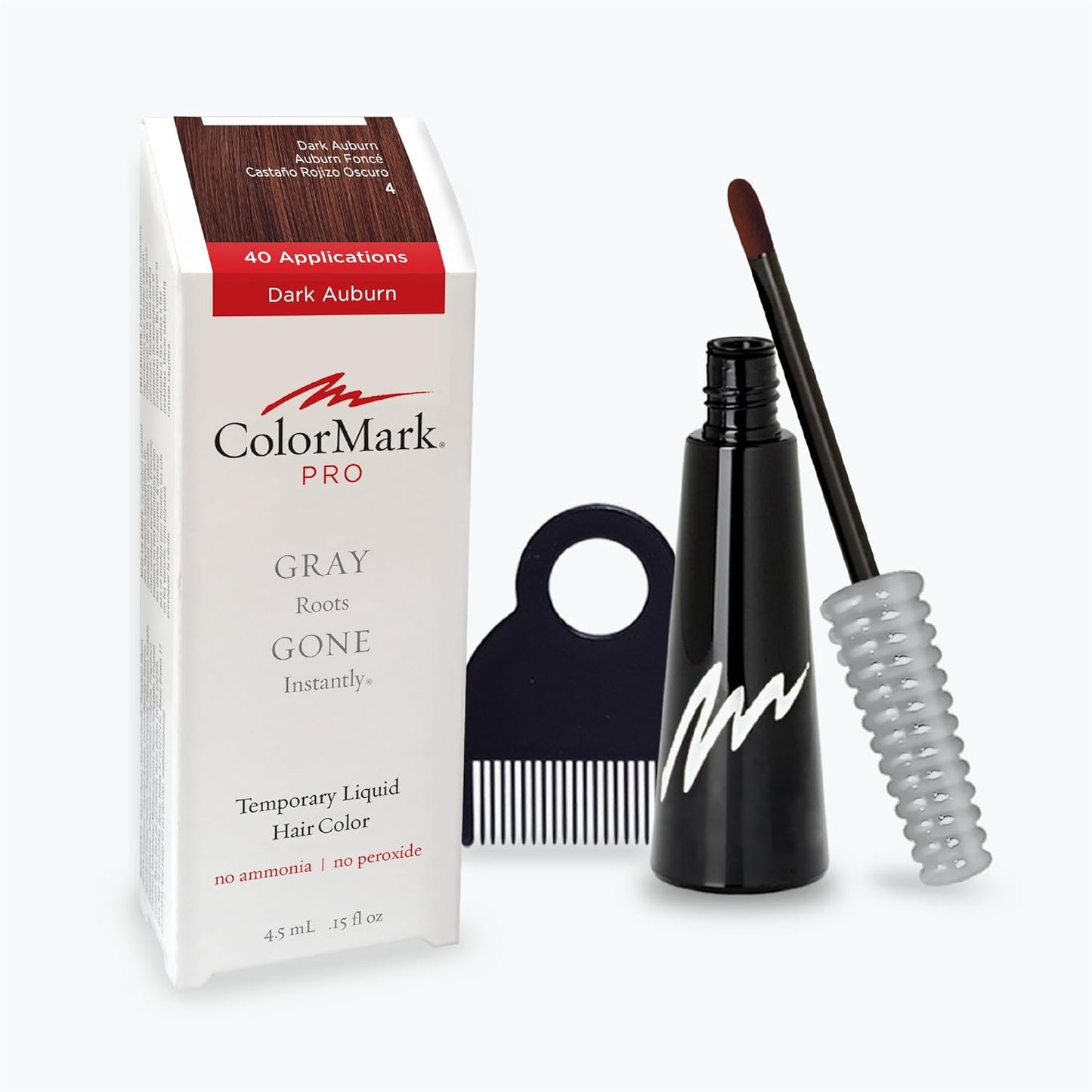Dark Auburn Liquid Gray Root Touch Up Wand - Real Hair Color Applicator