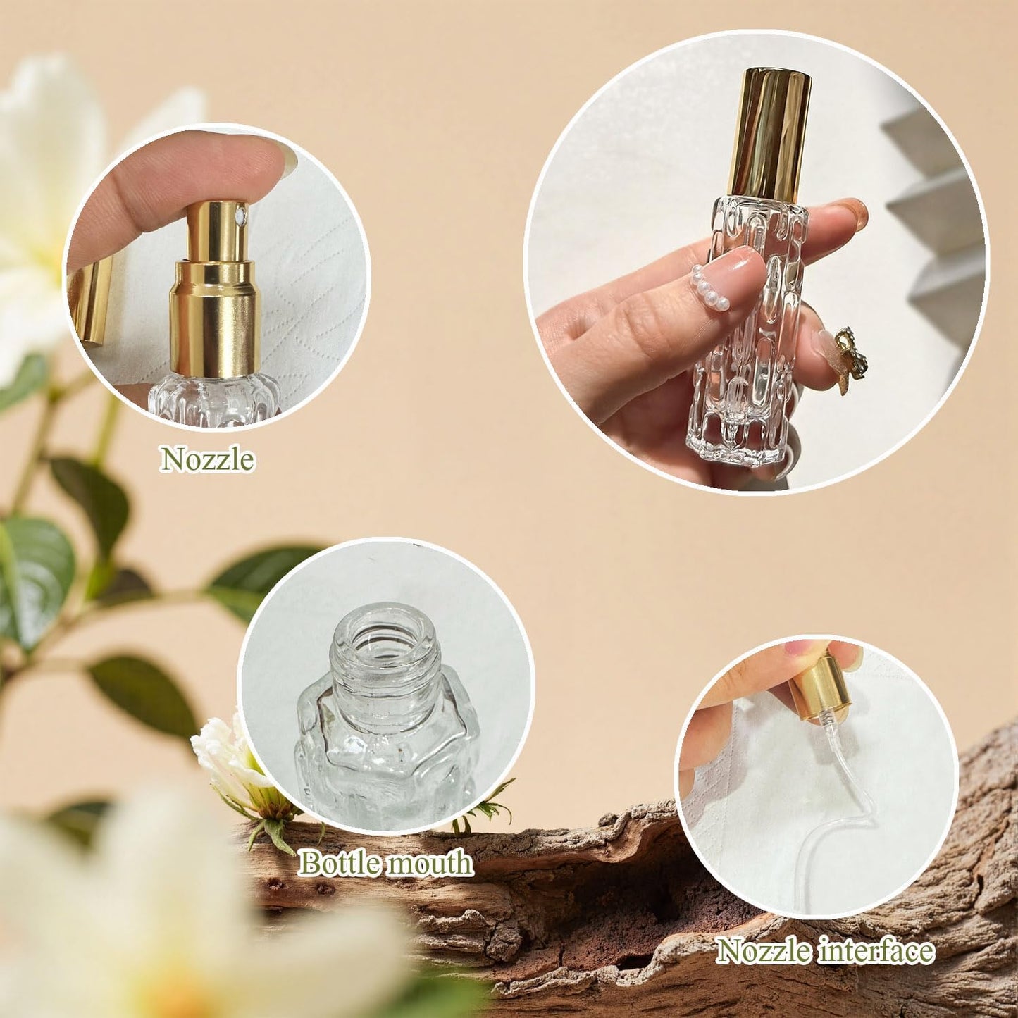 Refillable Travel Perfume Atomizer - 15ml Mini Glass Bottles | Perfect for Travel & Gatherings (2 Pack)