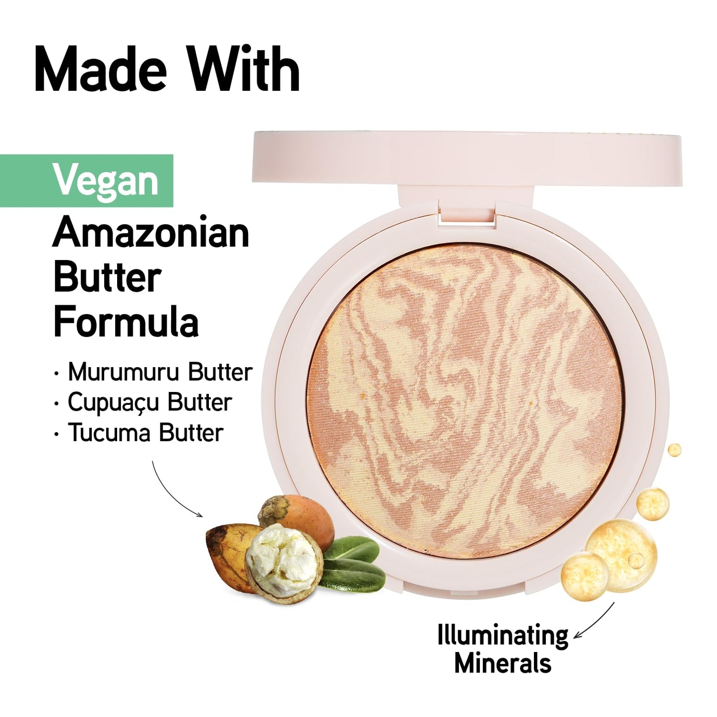 Physicians Formula Butter Glow Pressed Powder - Radiance-Boosting Face Powder with Murumuru Butter | Translucent Glow Finish