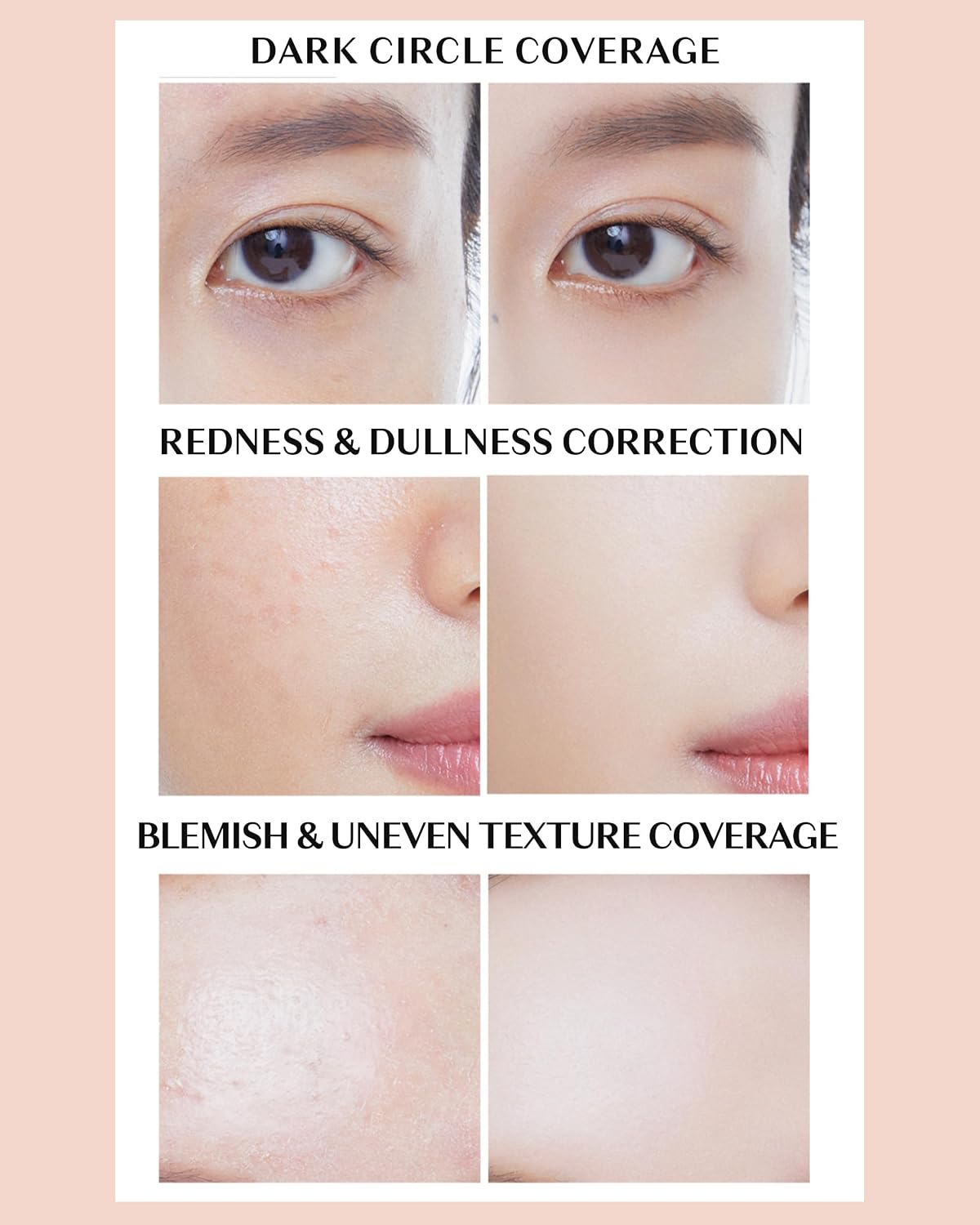 THESAEM Cover Perfection Concealer Palette - 6-Color Multi Concealer for Medium Skin Tones 20-23 | Dual Brush Included