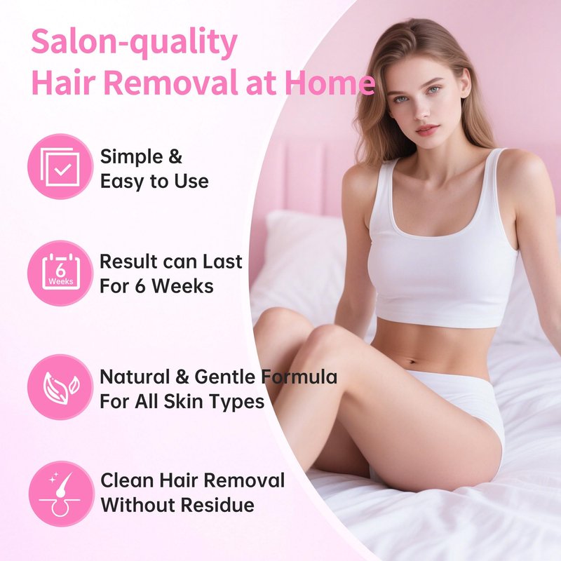 Beauty7 Body Wax Strips, Ready to Use Waxing Strip, Facial Hair Removal, Arms Legs Underarm Bikini Hair Removal, 36 Strips 6 Calming Oil Wipes for All Skin Types Women