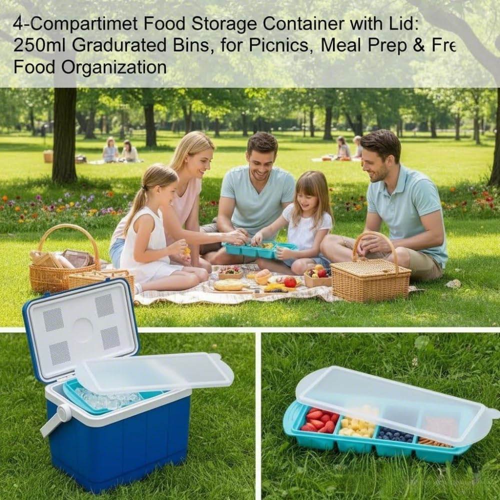 Souper Cubes Freezer Tray - Silicone Soup Container Molds | Makes 4 Perfect 1-Cup Portions