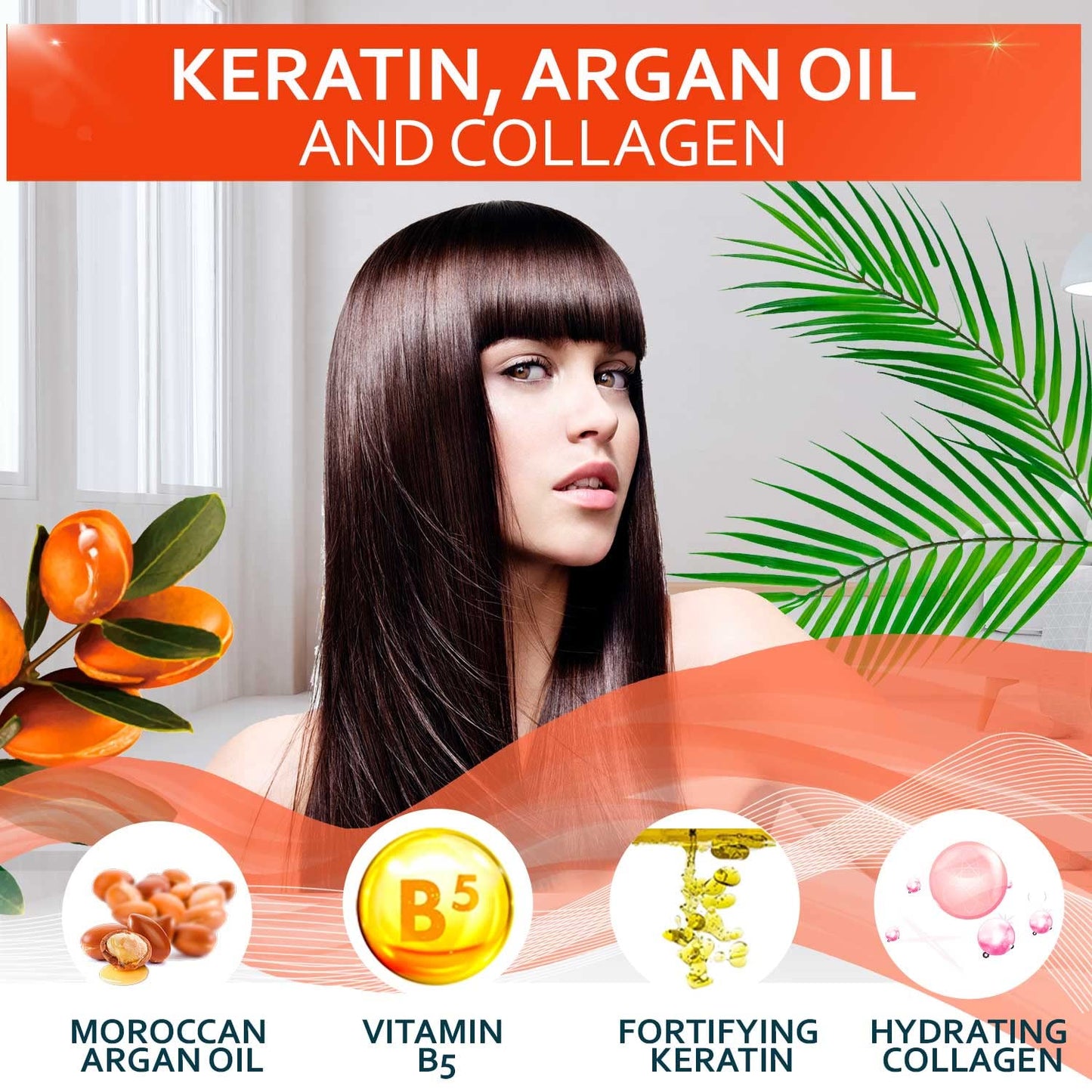 Keratin Conditioner - Sulfate & Paraben Free Deep Treatment for Dry, Damaged Hair | Repair Split Ends for All Hair Types