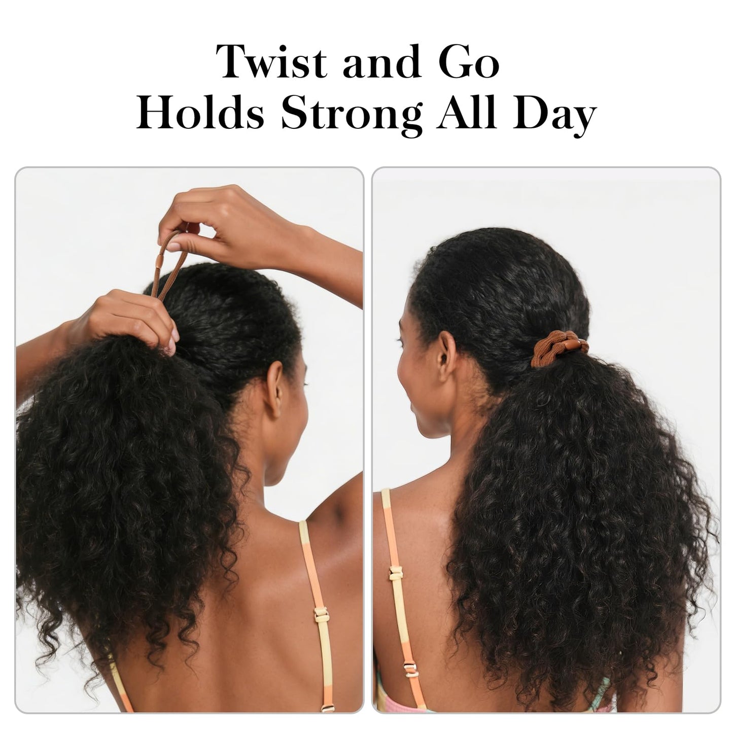 CZZXI - 30Ct Large Hair Ties & Ponytail Holders for Thick Hair (2.2" x 0.32"), 3X Strong Hair Ties, All-Day Comfort, Hair Accessories for Women & Men