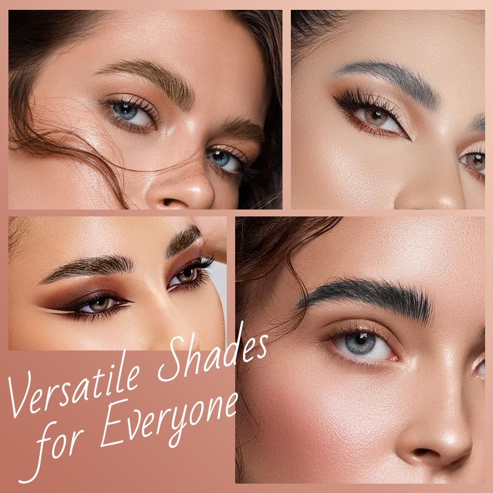 Microblading Eyebrow Pencil, 2026 New 3D Waterproof Microblading Eyebrow Pencil with 4 Fine Tips, Long-Lasting Natural Gap-Filling Eyebrow Makeup for Women (Black)