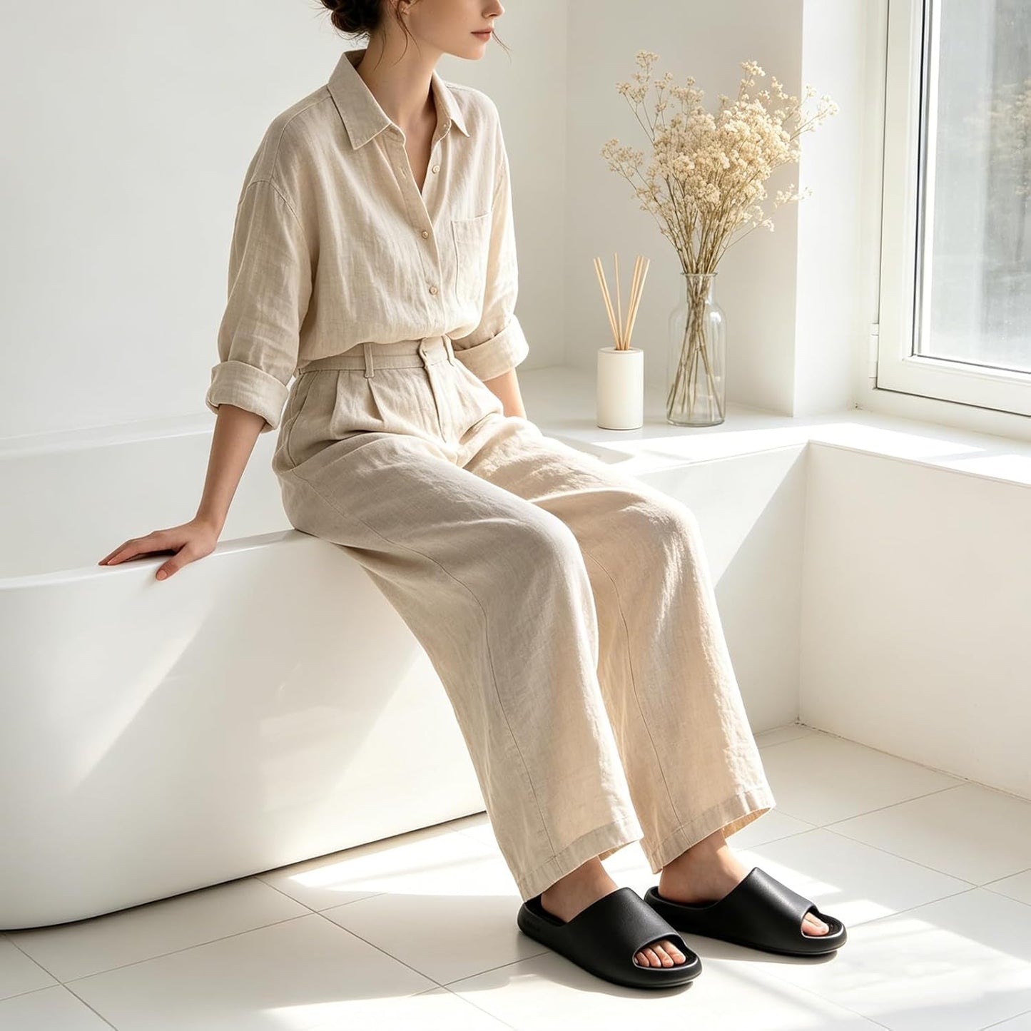 Non-Slip Shower Shoes for Women & Men - Quick Dry Lightweight EVA Slippers | Ideal for Pool, Gym, Dorm