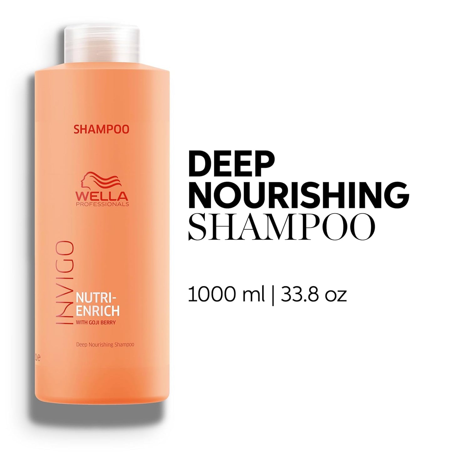 Wella Professionals Invigo Nutri-Enrich Shampoo - Deep Nourishing Formula for Dry & Damaged Hair | 33.8 oz