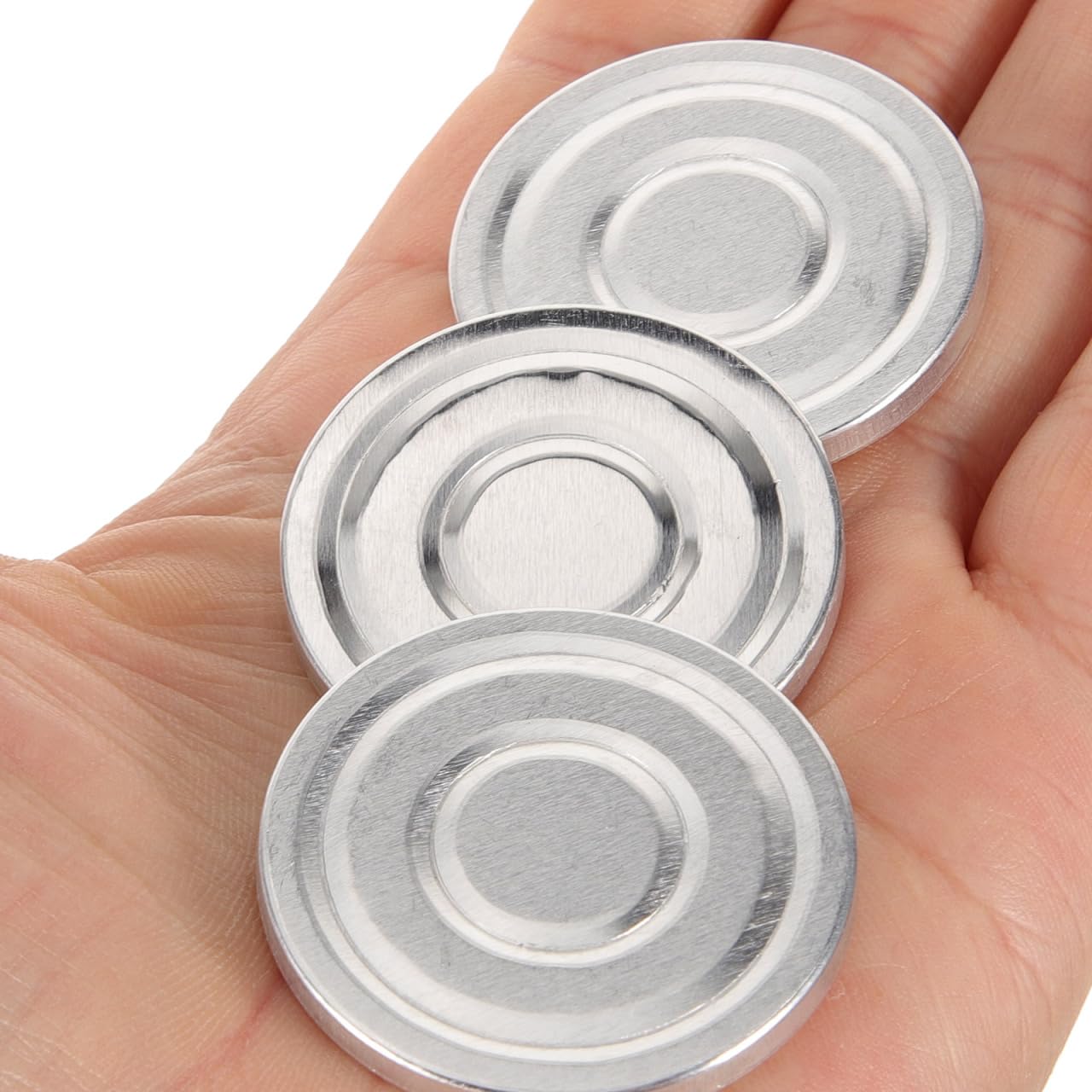 Aluminum Eyeshadow Pans - 3Pcs Round Metal Makeup Tins for Blush & Powder | 38mm DIY Cosmetic Storage