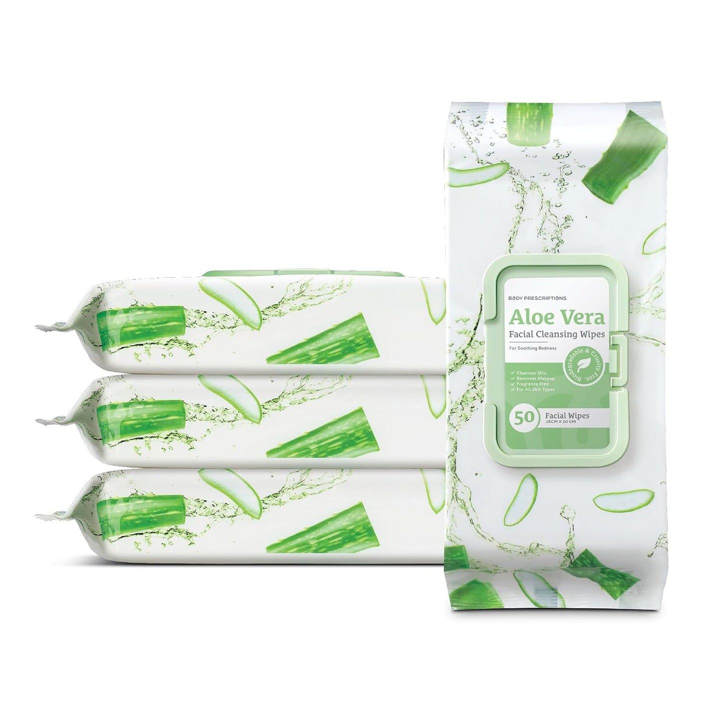 Makeup Cleansing Wipes - Gentle & Effective Face Wipes with Retinol | 50 Count Pack of 3