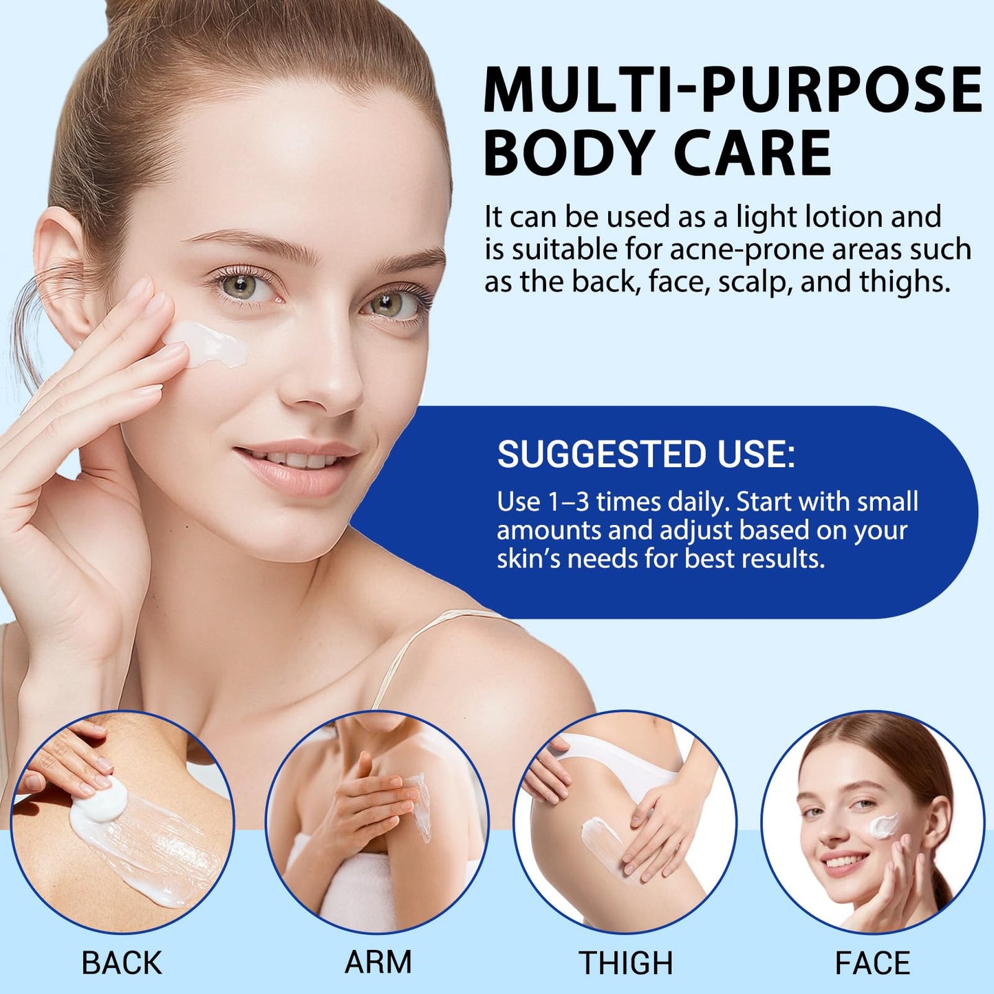 Folliculitis & Acne Treatment Cream Salicylic Acid & Herbal Extracts for Scalp, Face, Body & Back Soothes Redness, Itch & Irritated Skin-120g