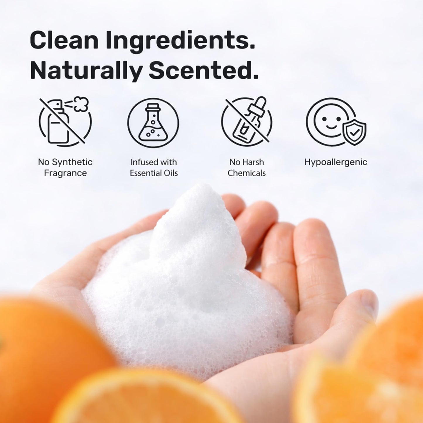 kosmatology Organic Foaming Hand Soap Refill | Orange Sweetness Moisturizing Hand Wash | Clean Ingredients, Infused with Essential Oils (34 fl oz)