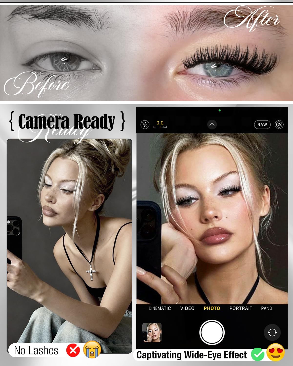 Eyelash Clusters - Portable Wispy Individual Lashes for Travel | Mini Pack 10-16MM CD Curly Extensions