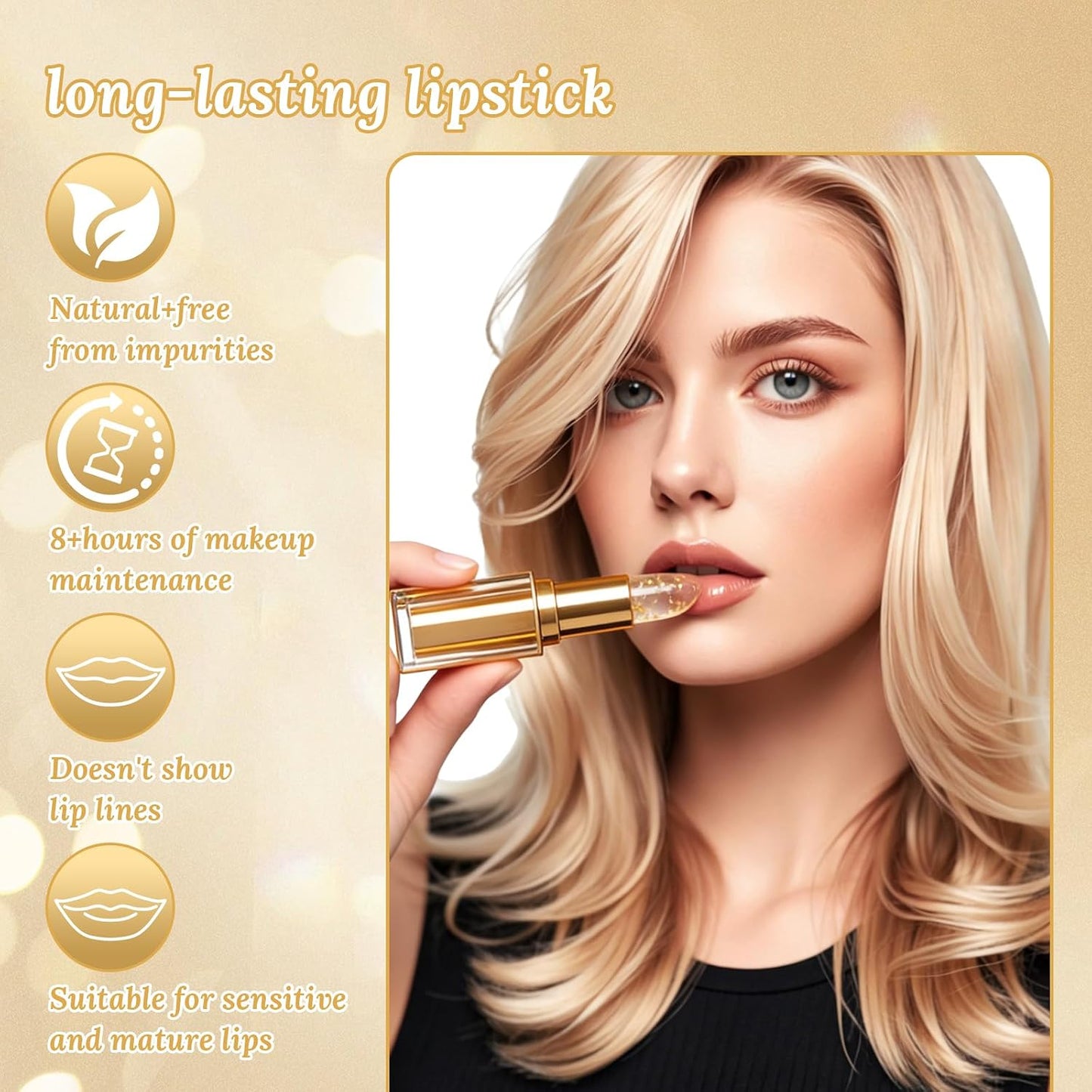 Color Changing Lipstick Set - 2Pcs Transferproof Long-Lasting Hydration | PH Adjusting Clear Gloss