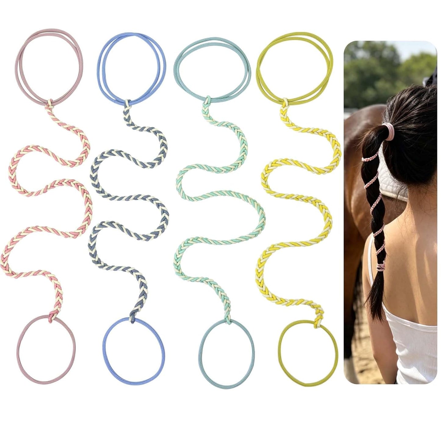 Sport Hair Ties for Women - 16 Pack Soft Nylon Elastic Ponytail Holders | Perfect for Thick, Curly & Fine Hair