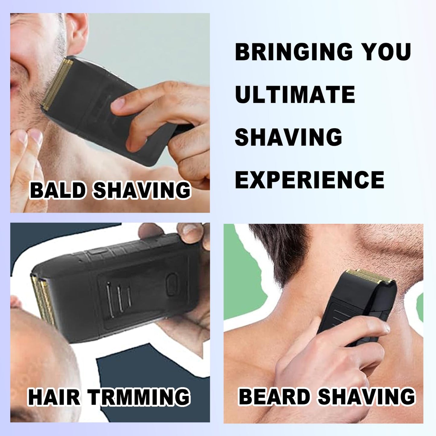 Shaver Replacement Foil & Cutter Bar, Compatible with Wahl 5 Star Series Vanish Shaver 8173-700, Blade for Wet & Dry Close Shaving, 3-Packs, Black