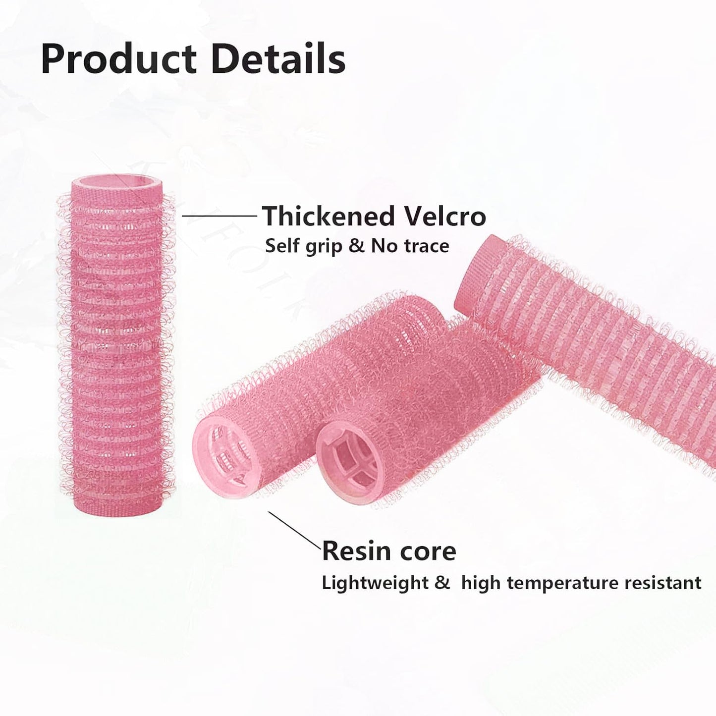 Self Grip Hair Rollers - 18Pcs Heatless Curlers for Short Fine Hair | DIY Plastic Styling Tools (0.8 x 2.4 Inch)