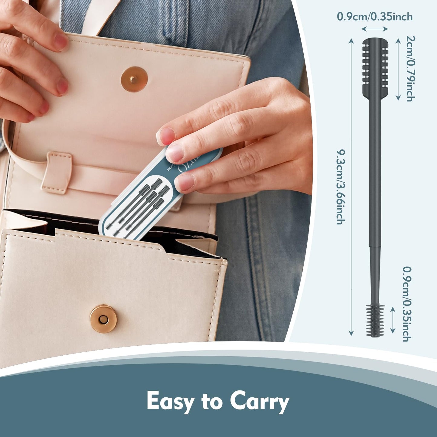 MIVZO 5PCS 2-in-1 Nasal Hair Cutter, Double-Sided Nose Hair Trimmer Upgrade, Manual Nose Trimmer Portable with Soft Cleaning Brush for Women and Men (Gray)