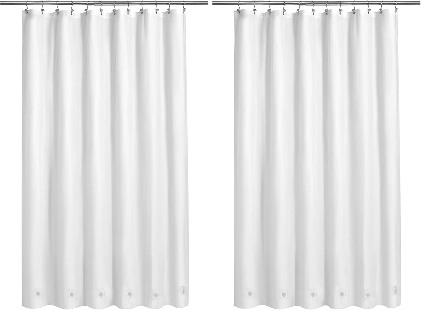 Clear Plastic Shower Liner - Premium Waterproof PEVA Curtain with Rustproof Grommets & 3 Magnets | Standard Size