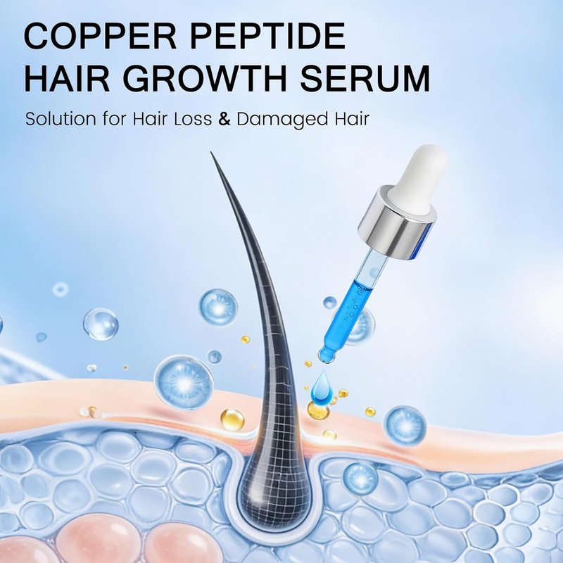 Copper Peptide Hair Growth Serum - Strengthen & Nourish Hair with Licorice Root & Ginseng | 1 Fl Oz