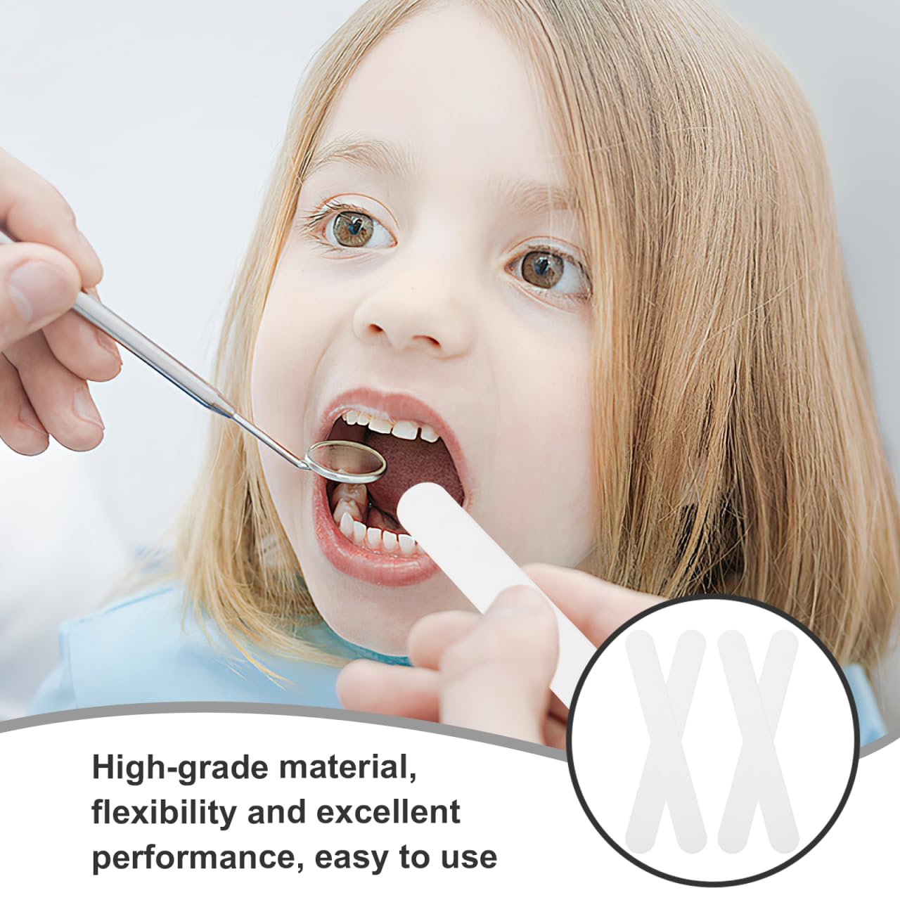 POPETPOP 25 Pack Tongue Depressors, Sturdy Plastic Tongue Scrapers for Oral Cavity Diagnostic, Reusable Flavored Depressors with Smooth Edge for Medical Laboratory Use (White)