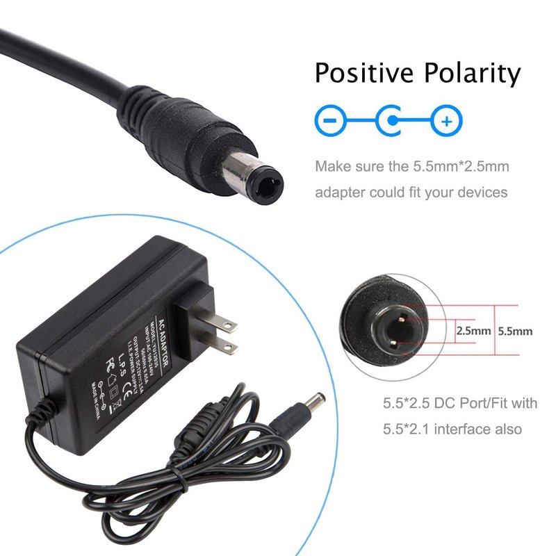 COOLM 12V 3.5A Power Supply Adapter 3.5Amp 42W 3500mA for Netgear Nighthawk Router R6700 R7000 WiFi System AC3000 AC2200 RBK53 RBK43 RBK20, Wireless-AC Wireless-N Access Points Power Cord