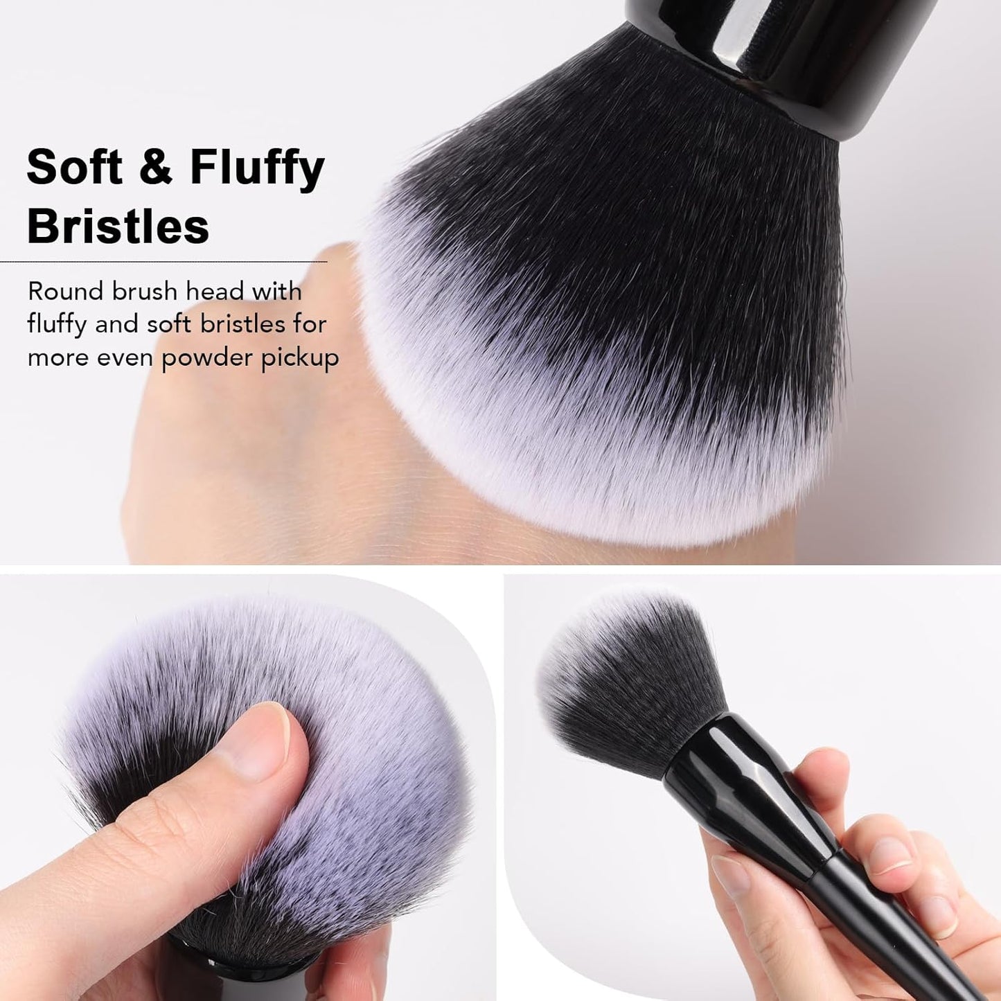 Large Powder Brush - Professional Makeup Tool for Flawless Blending | Vegan Cruelty-Free Bristles
