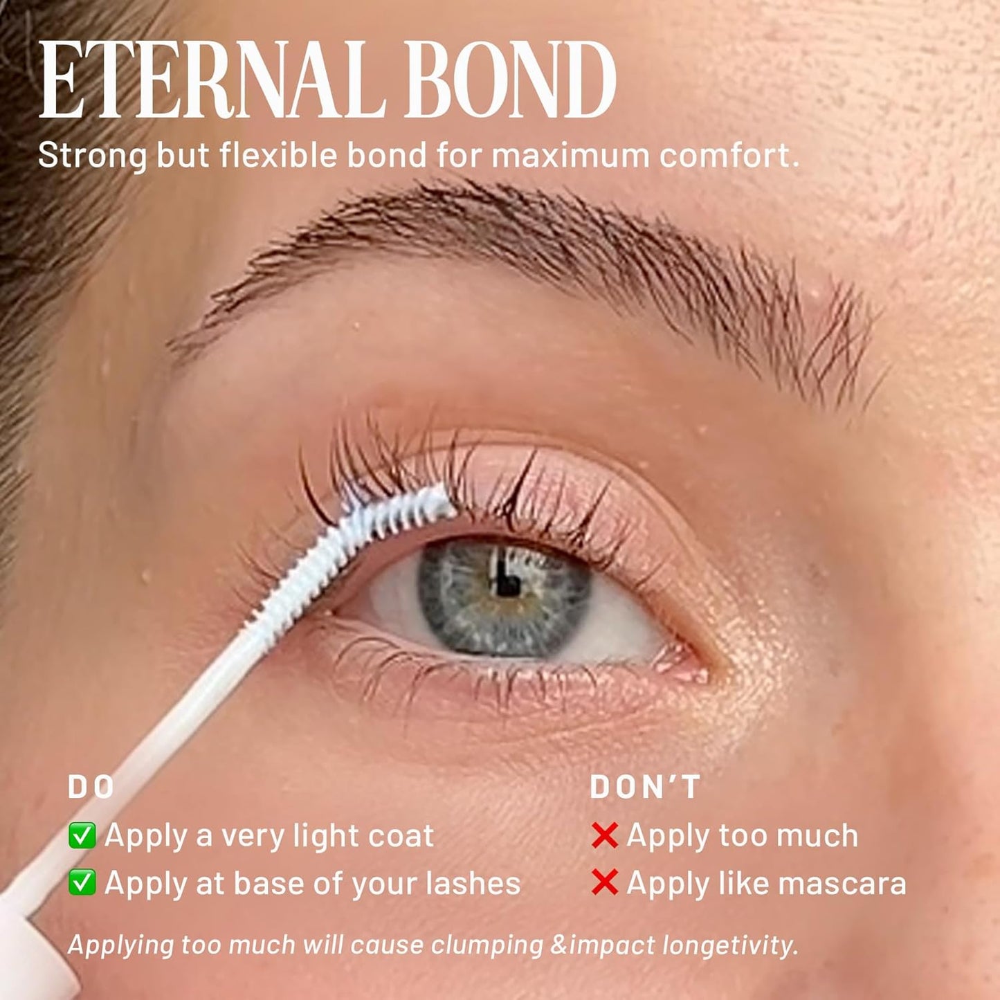 Eternal Bond Clear Lash Glue - Long Lasting, Fast Drying Sealant | Waterproof, Vegan, Reduces Stickiness